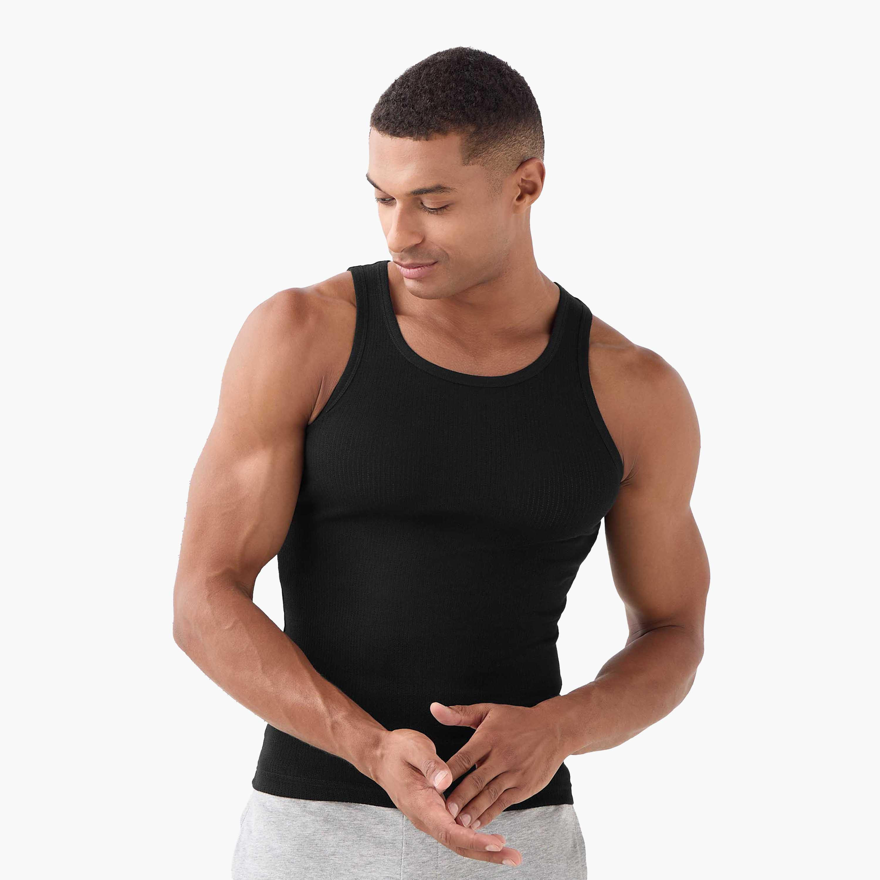 Set of 3 - Waffle Textured Vest-men-clothing-innerwear-vests-image-3