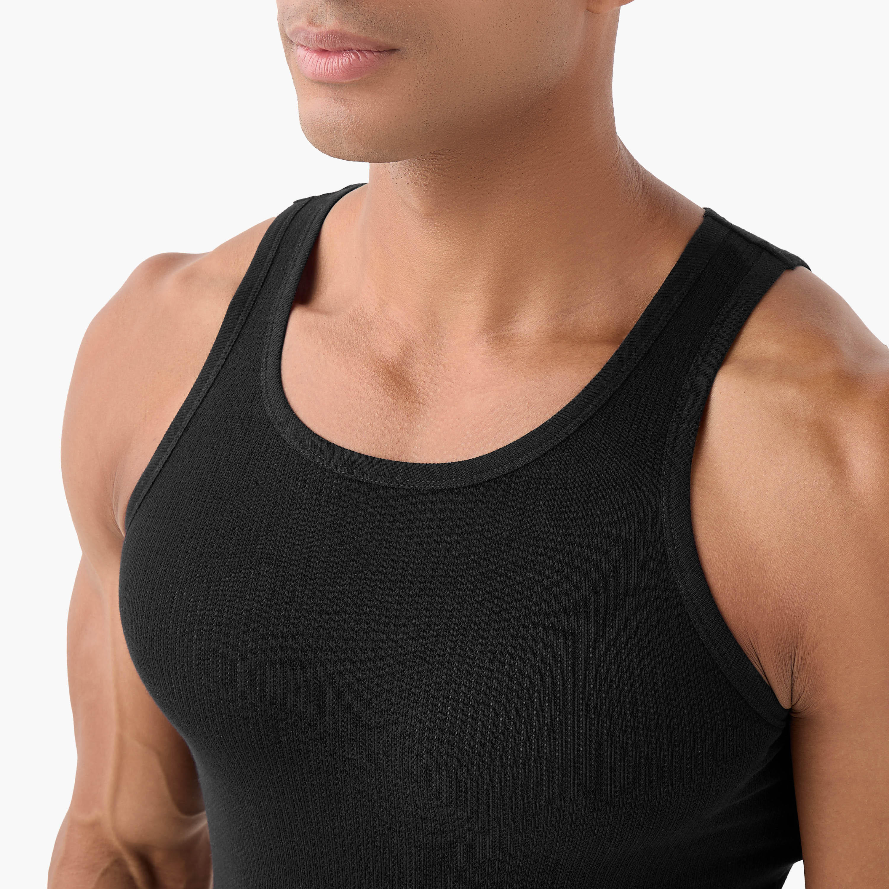 فيست وافل بارز الملمس - طقم من 3 قطع-men-clothing-innerwear-vests-image-5
