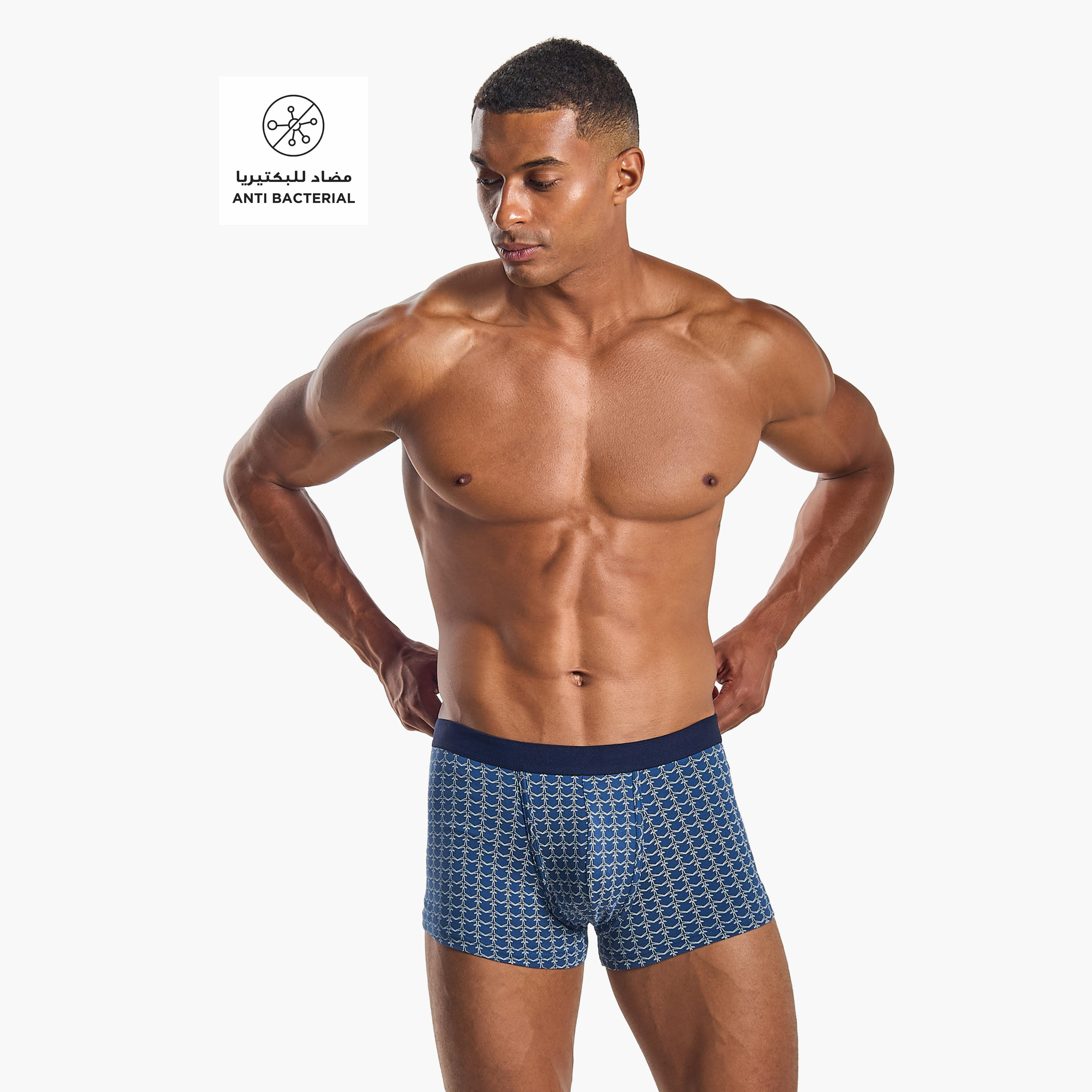 شورتات ترانك رجالي من مزيج القطن - عبوة من 3 قطع-men-clothing-innerwear-underwear-image-2