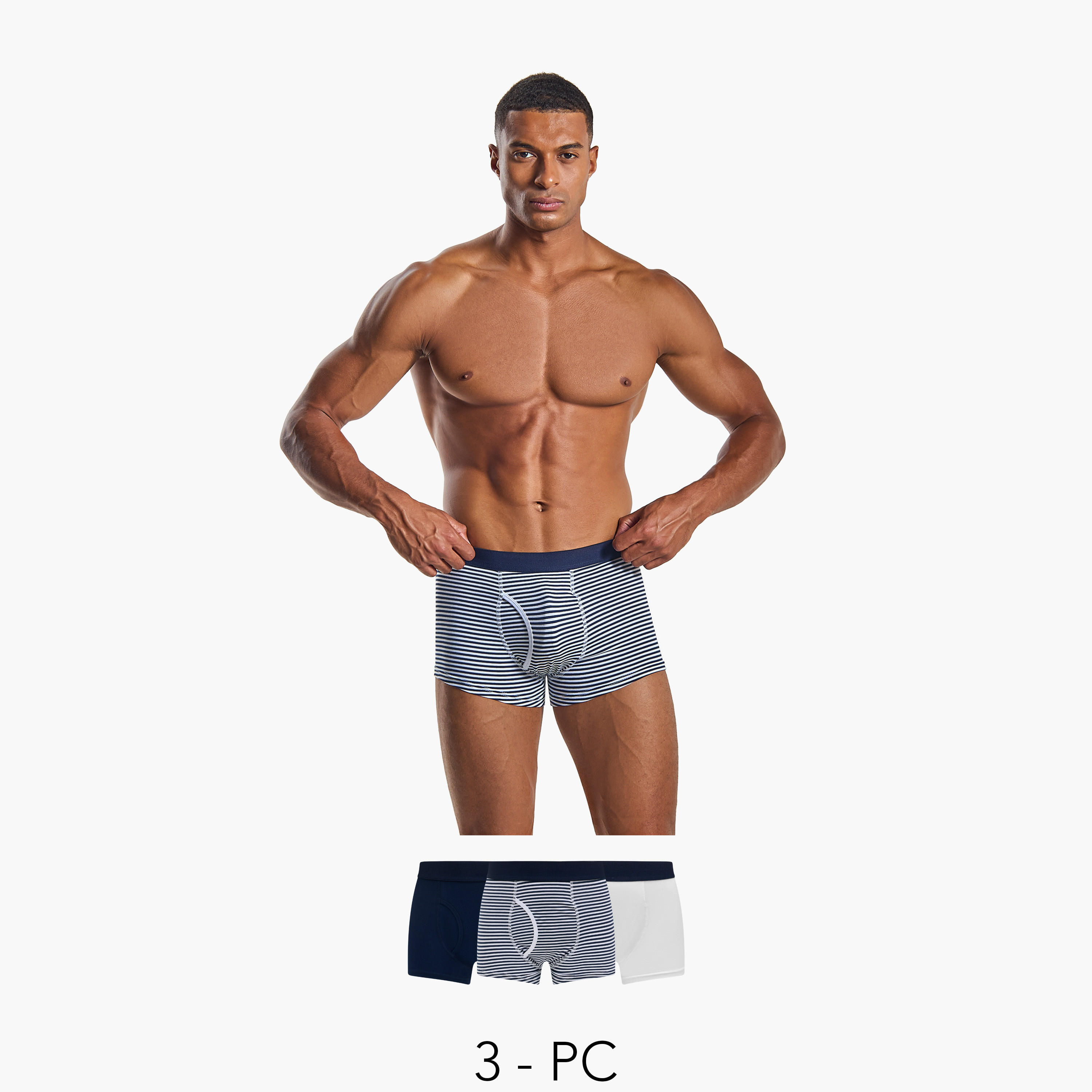 طقم سراويل ترانك داخلية متنوعة عدد 3 للرجال-men-clothing-innerwear-underwear-image-10