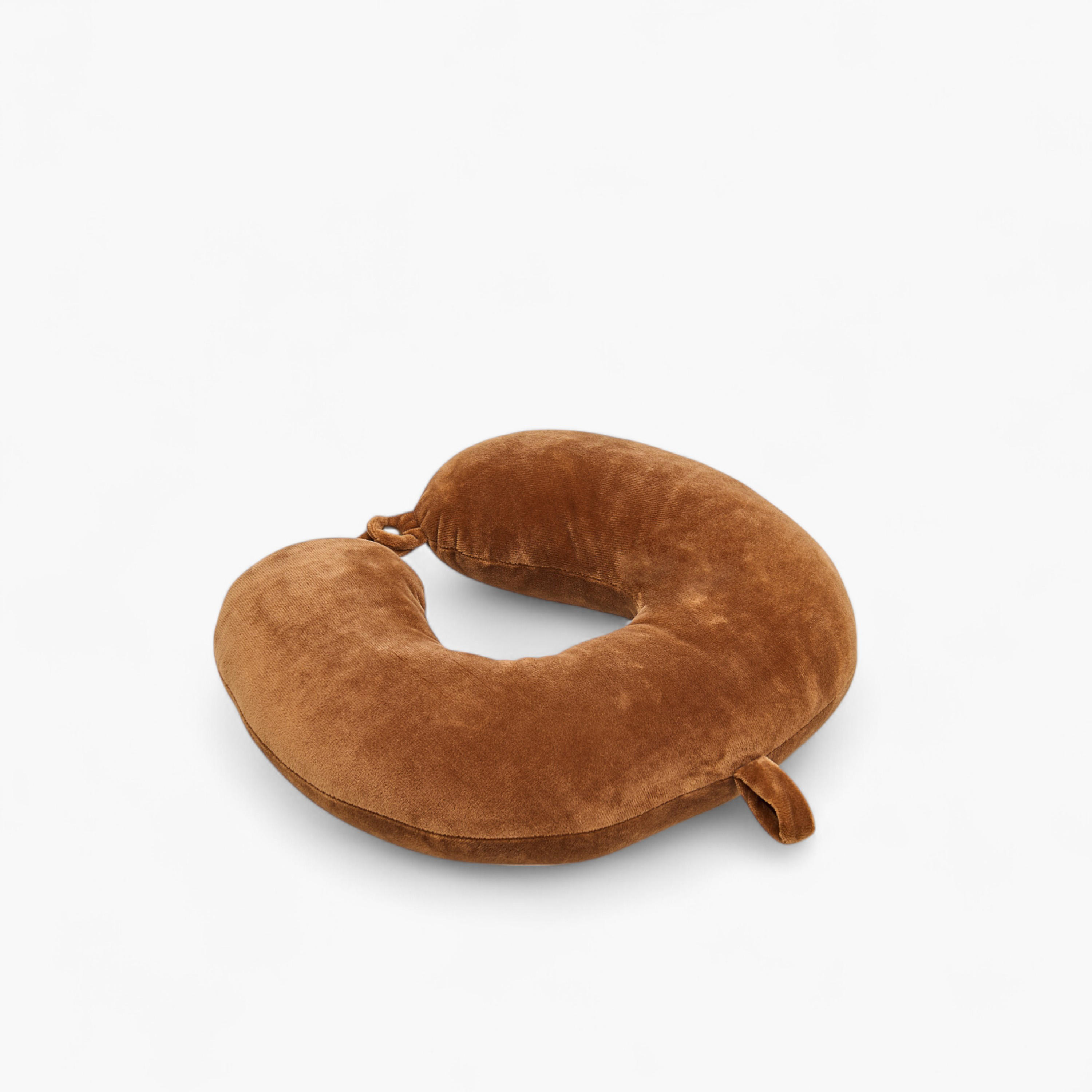 Velour Neck Pillow with Snap Button Closure-travel-pillows-image-2