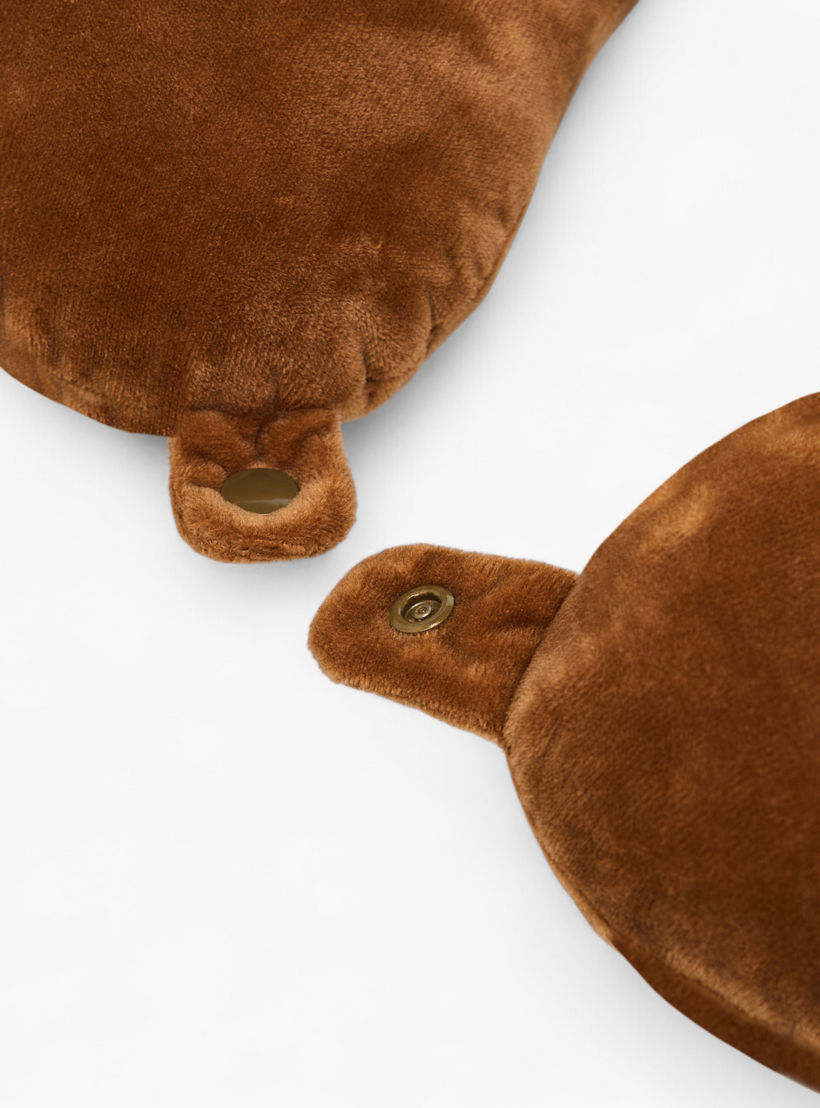 Velour Neck Pillow with Snap Button Closure-travel-pillows-image-4