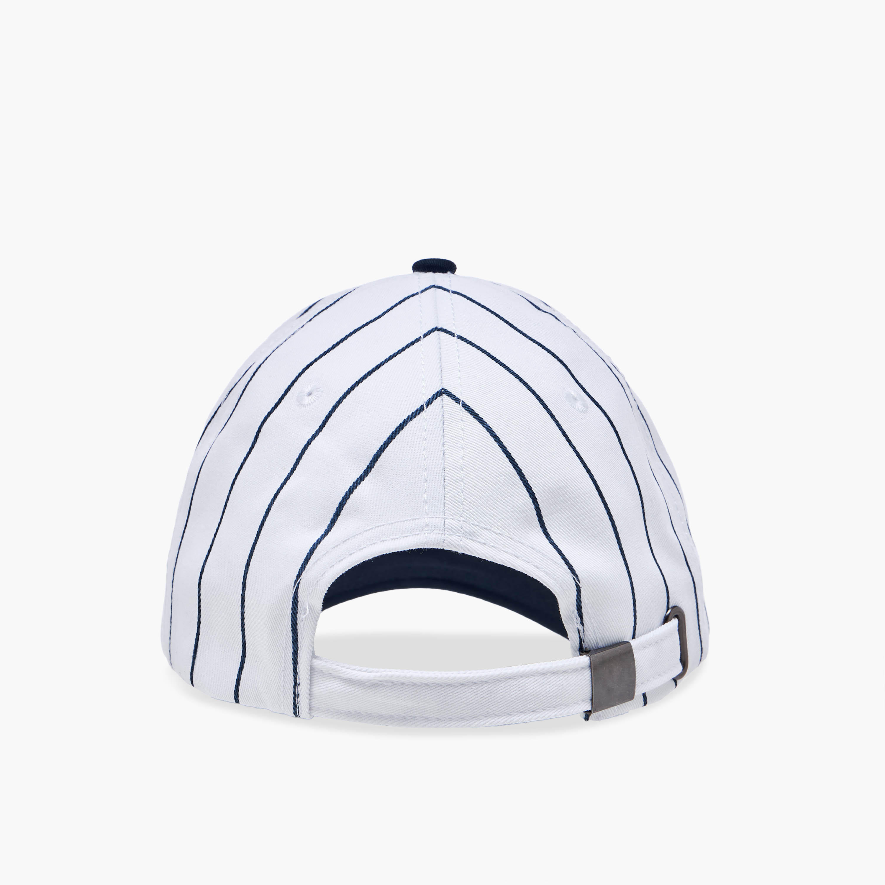 Striped Cap with Buckled Strap Closure-men-caps-image-4