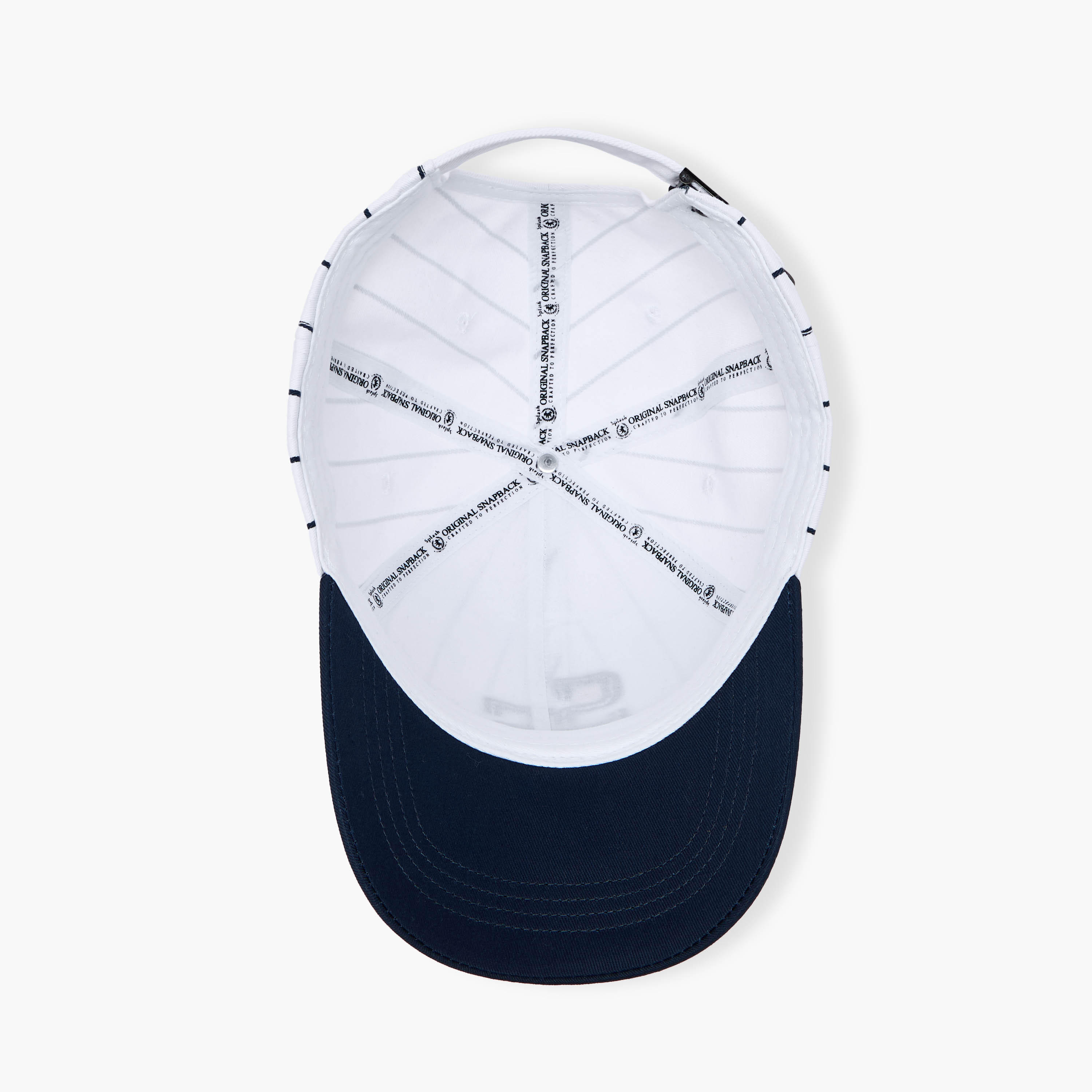 Striped Cap with Buckled Strap Closure-men-caps-image-7