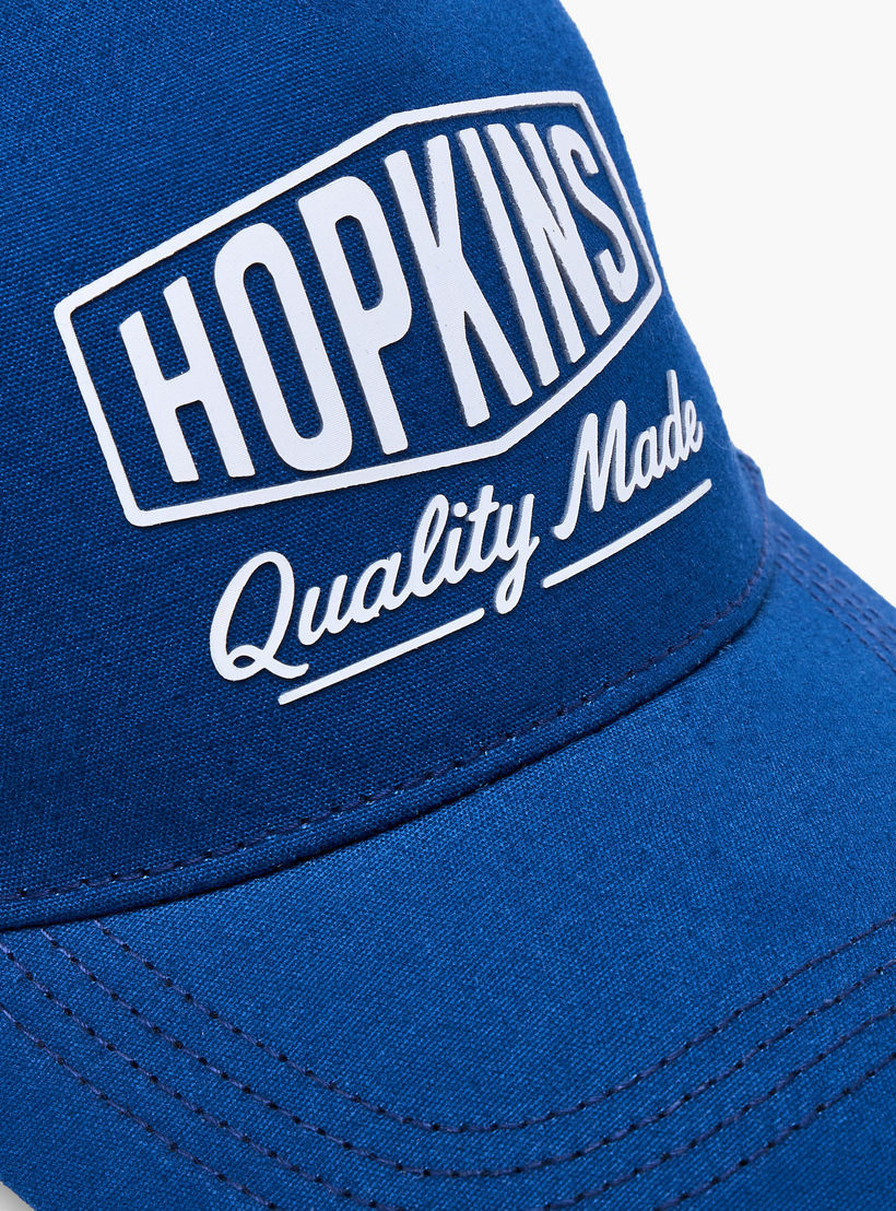 Typographic Print Cap with Snap Back Closure-men-caps-image-5