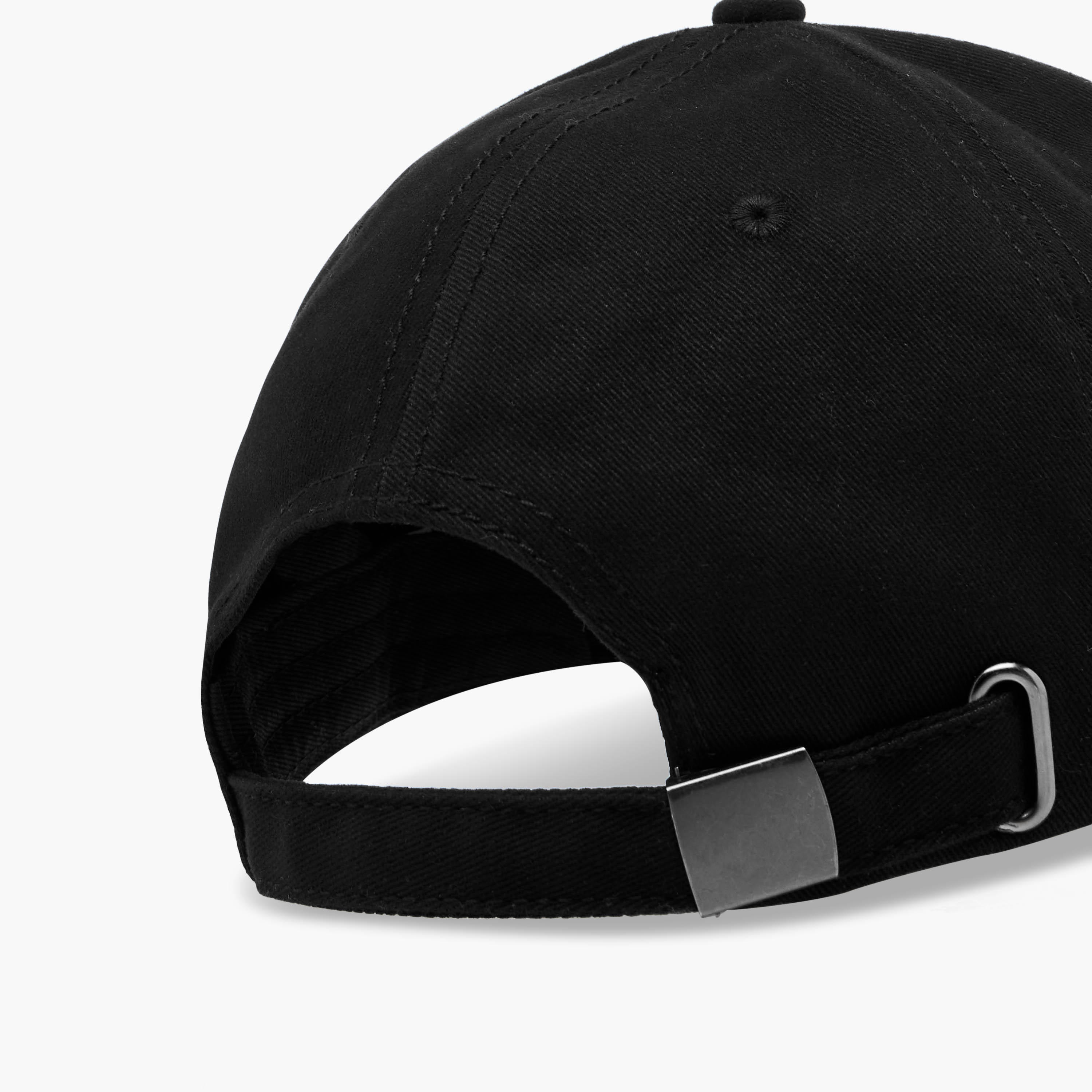 Slogan Embroidered Cap with Buckled Strap Closure-men-caps-image-6