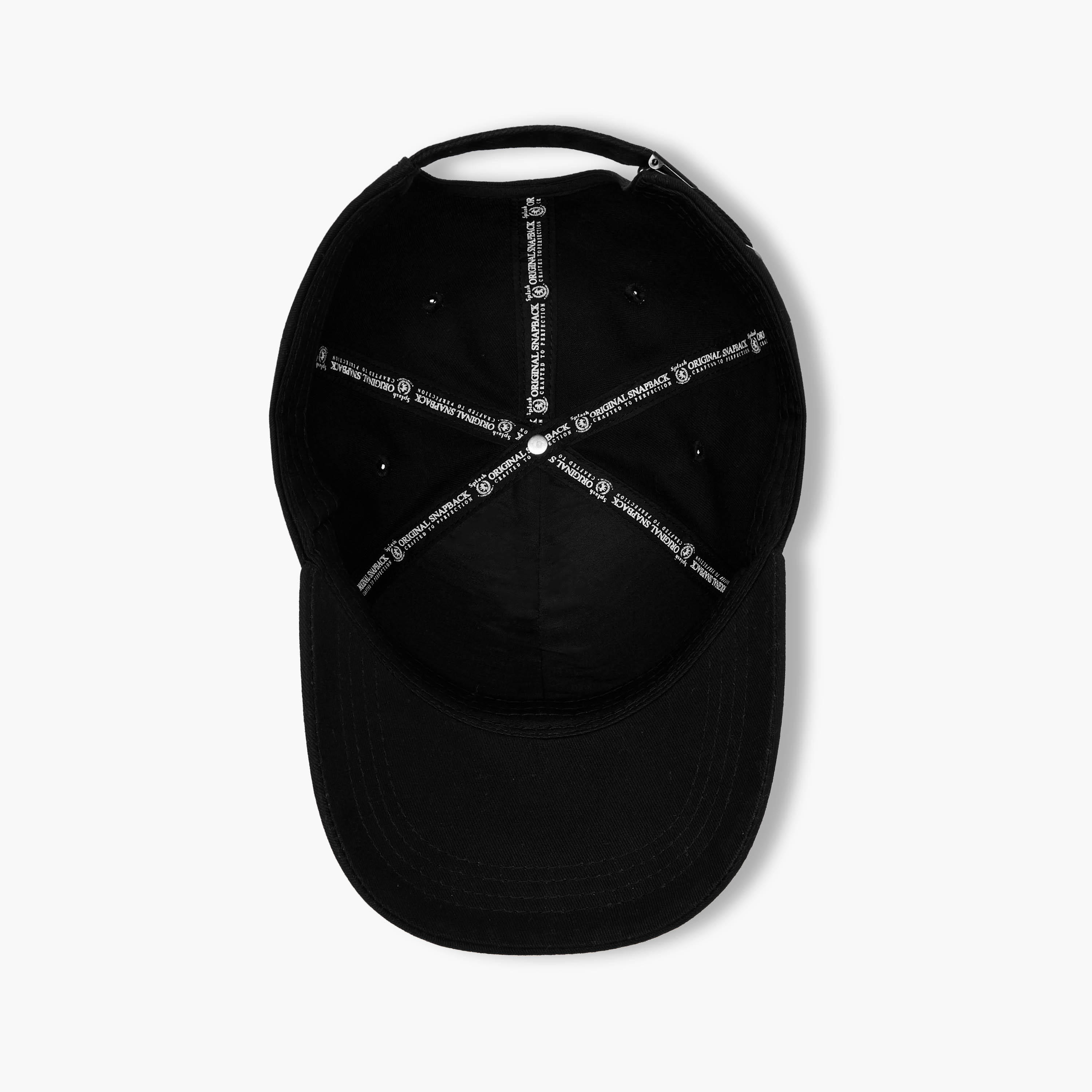 Slogan Embroidered Cap with Buckled Strap Closure-men-caps-image-7