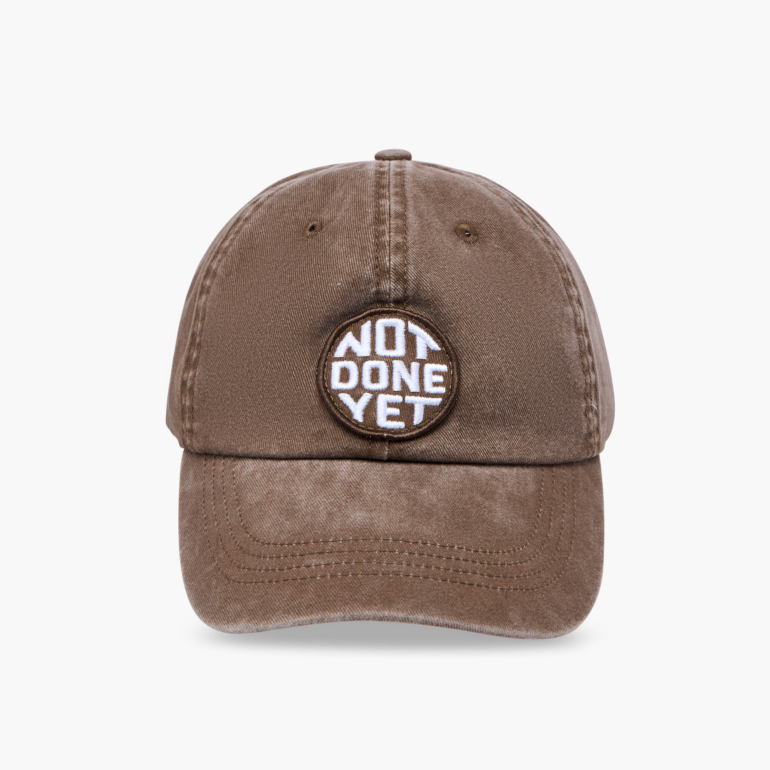 Slogan Embroidered Cap with Buckled Strap Closure-men-caps-image-1