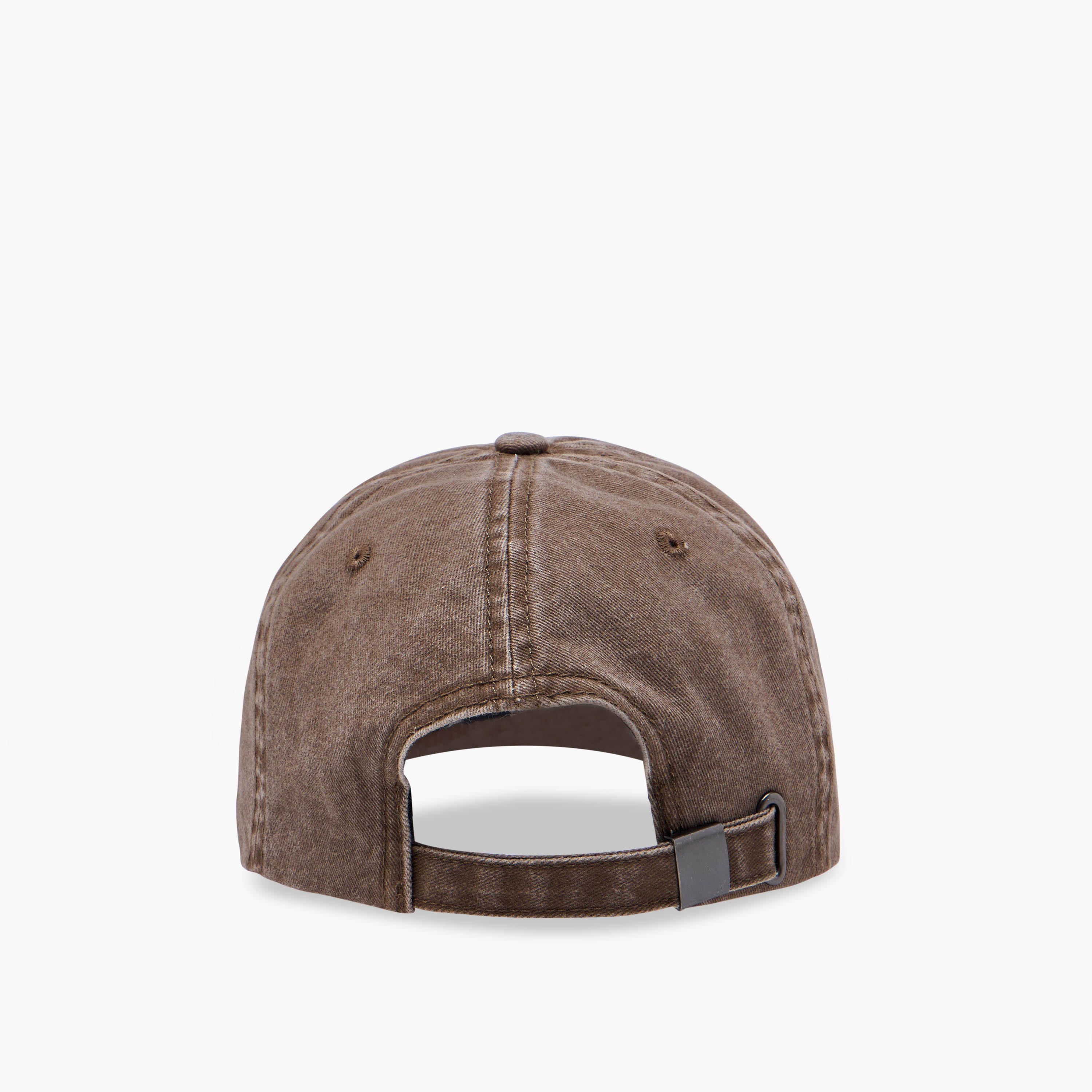 Slogan Embroidered Cap with Buckled Strap Closure-men-caps-image-4