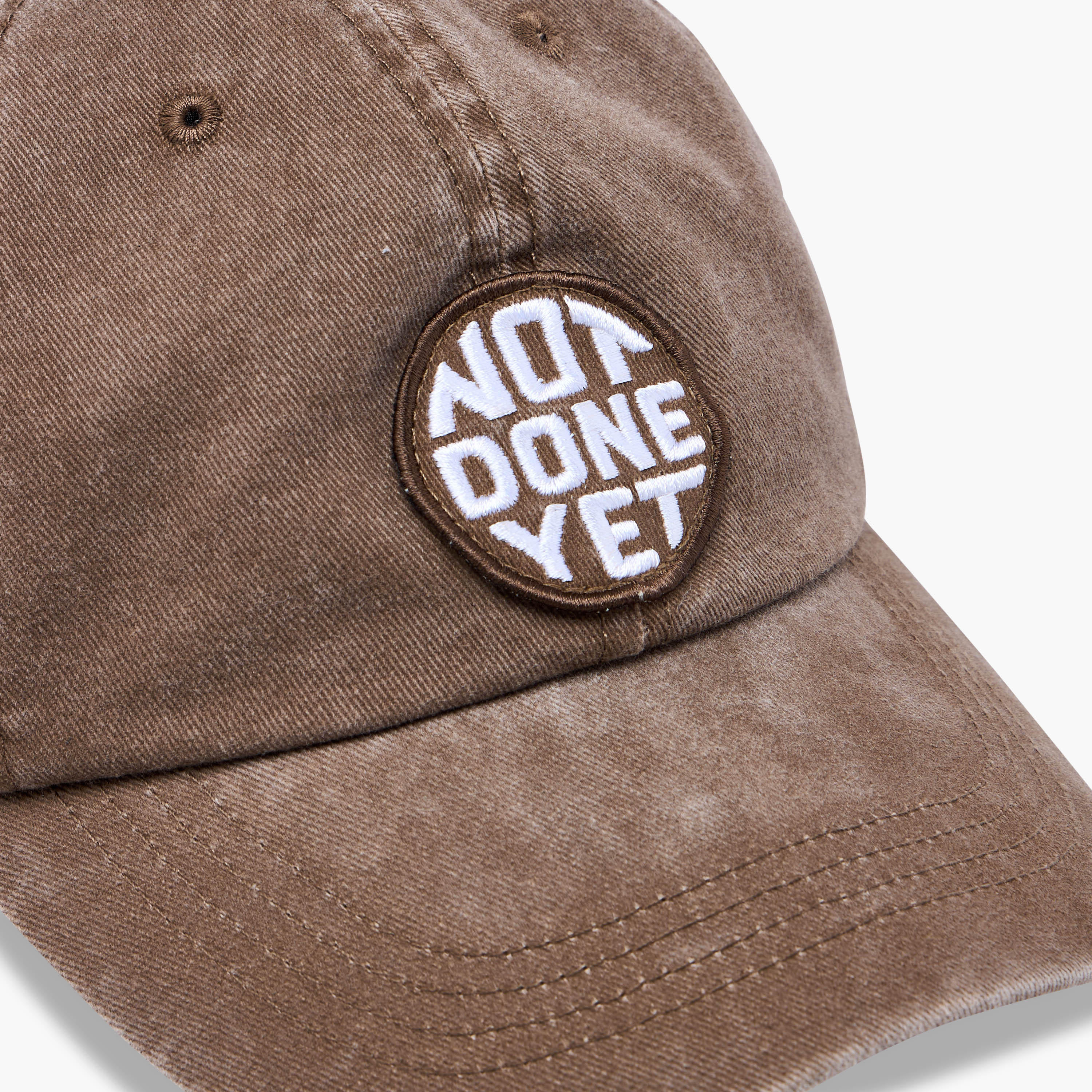 Slogan Embroidered Cap with Buckled Strap Closure-men-caps-image-5