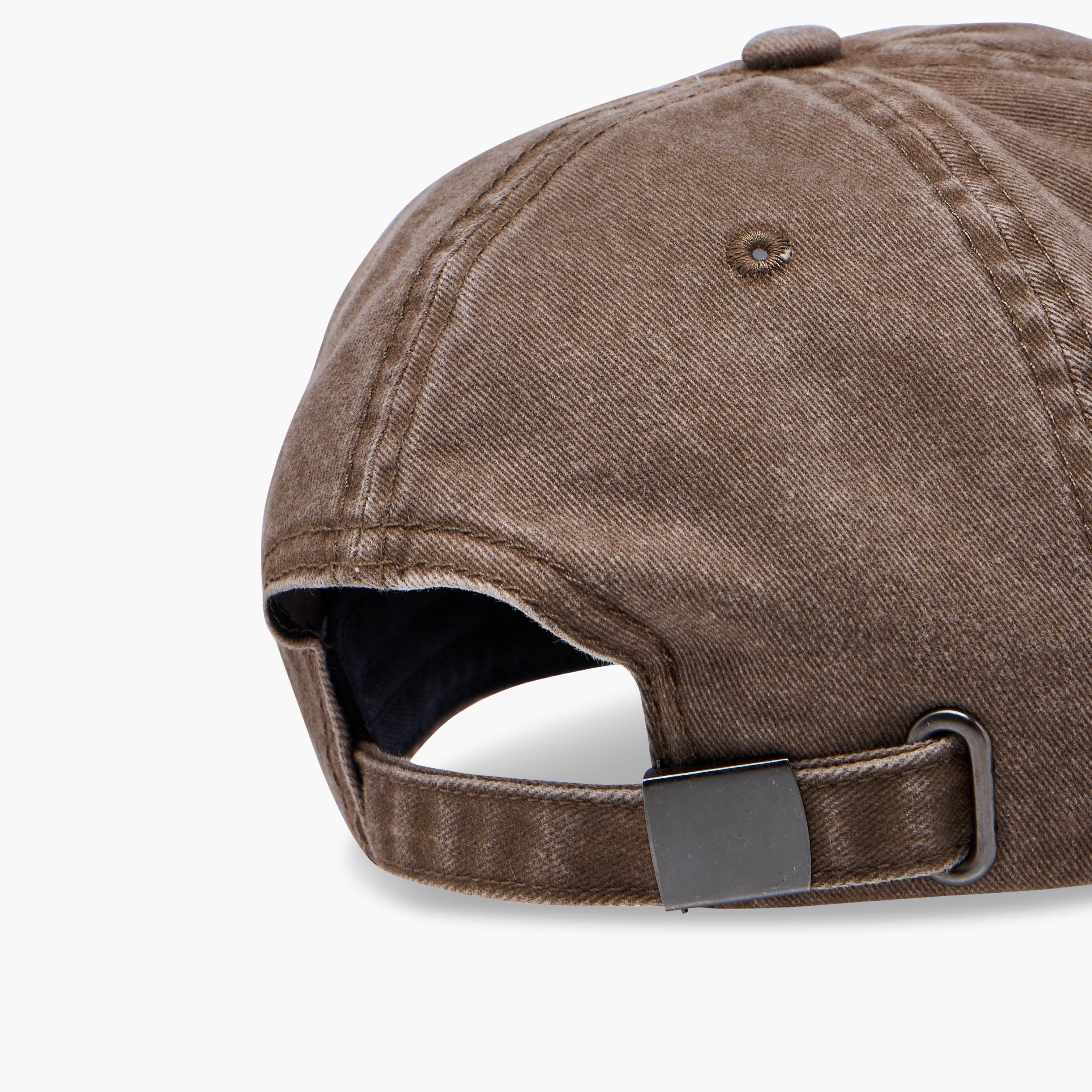 Slogan Embroidered Cap with Buckled Strap Closure-men-caps-image-6