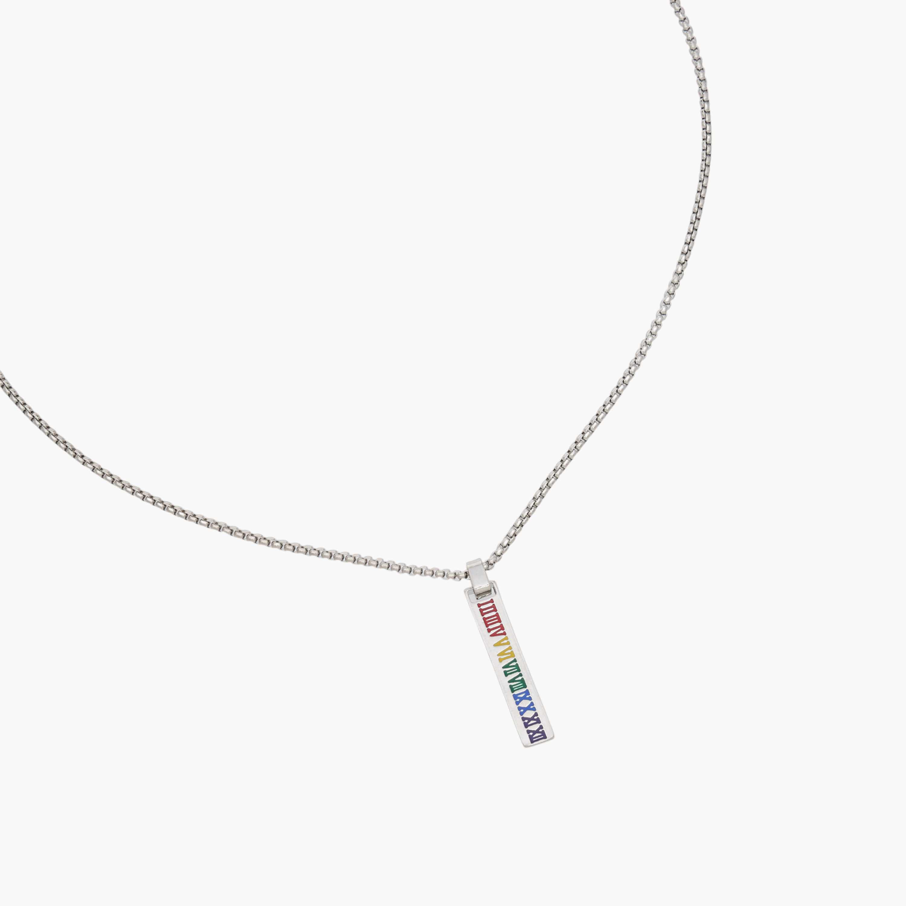 عقد بدلاية بأرقام رومانية ومشبك إغلاق-men-watchesandjewellery-necklacesandpendants-image-3