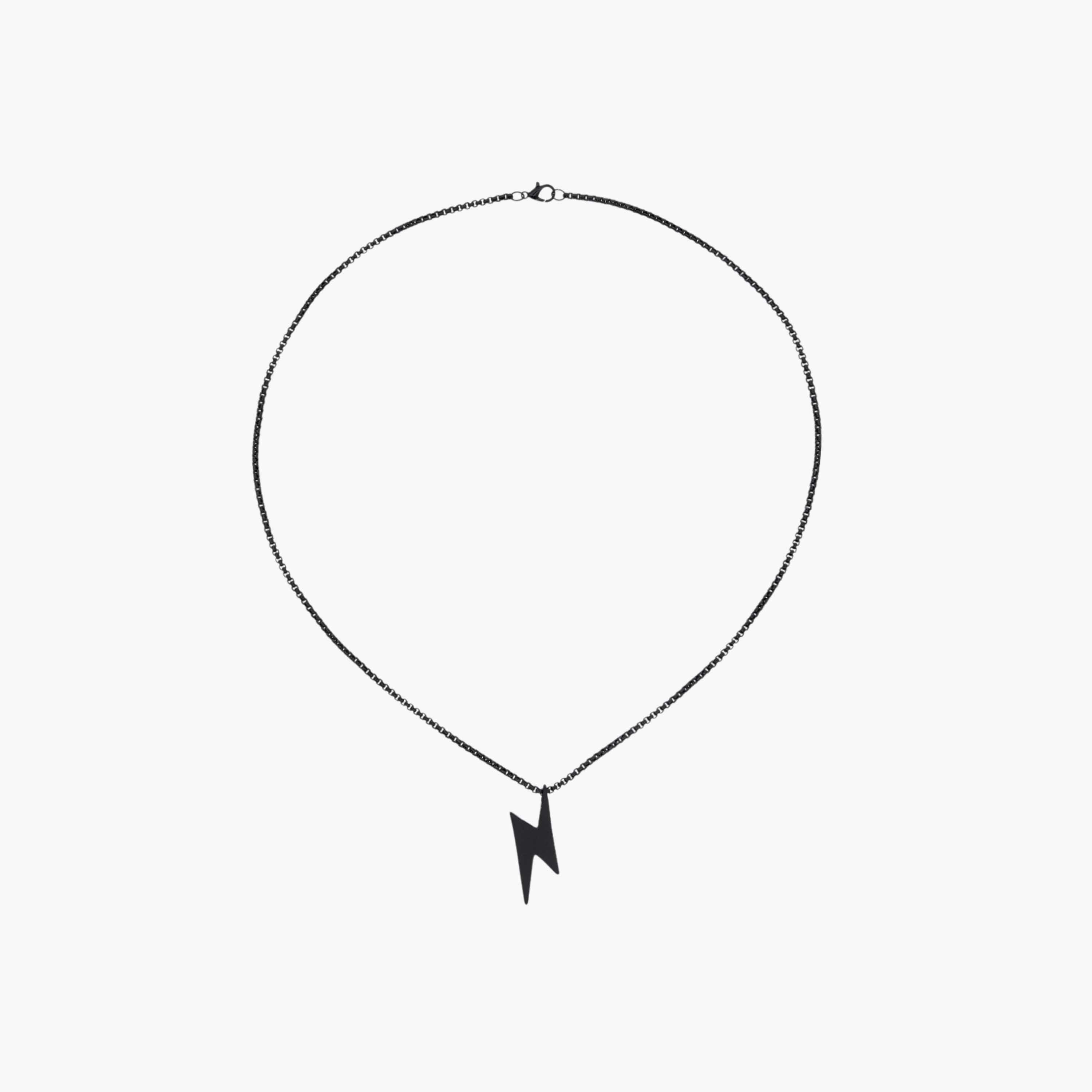 Lightning Bolt Pendant Necklace with Lobster Clasp Closure-men-watchesandjewellery-necklacesandpendants-image-1