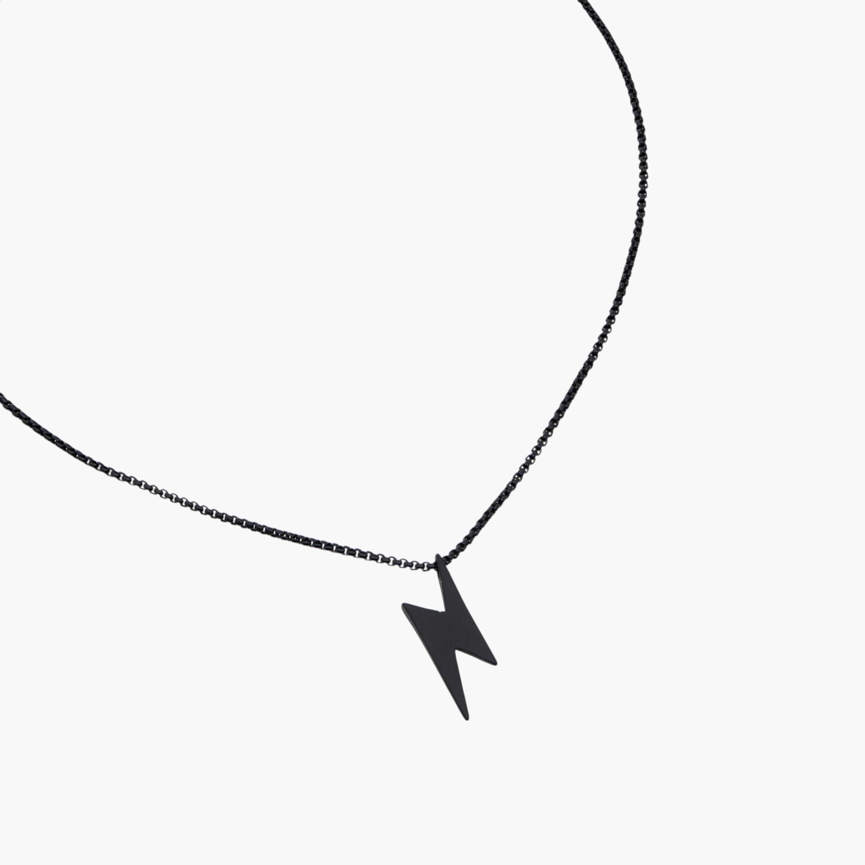 Lightning Bolt Pendant Necklace with Lobster Clasp Closure-men-watchesandjewellery-necklacesandpendants-image-3