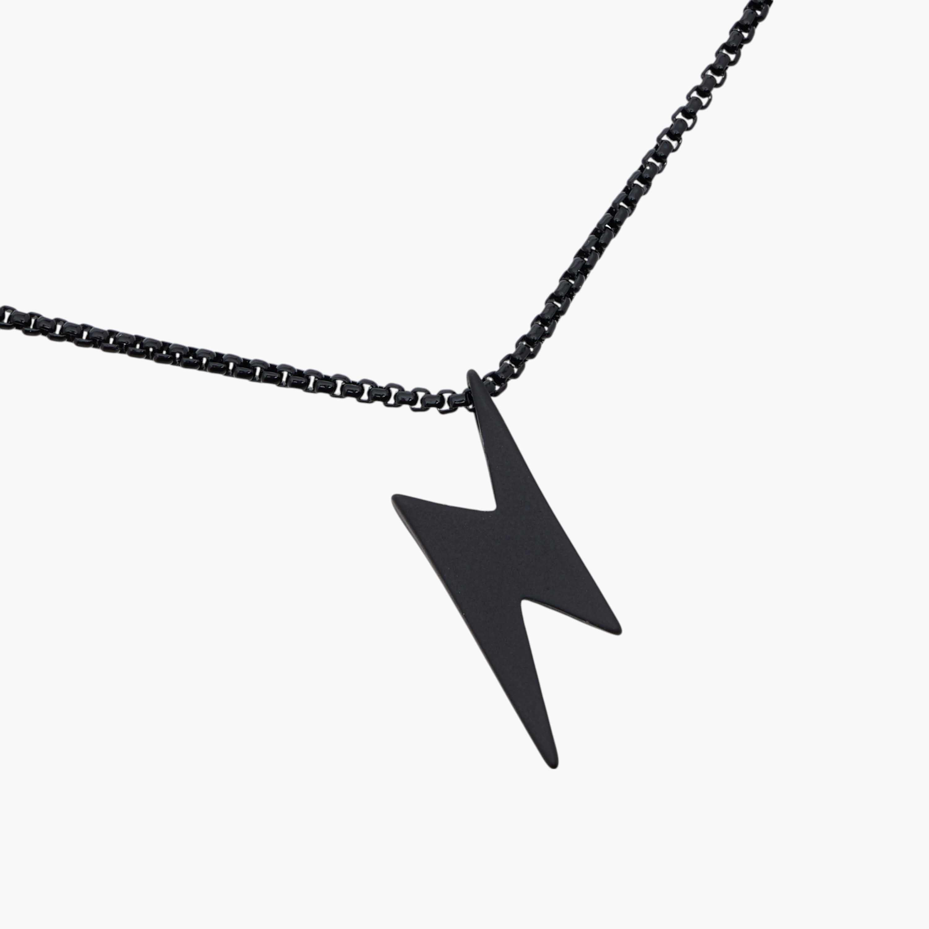 Lightning Bolt Pendant Necklace with Lobster Clasp Closure-men-watchesandjewellery-necklacesandpendants-image-4