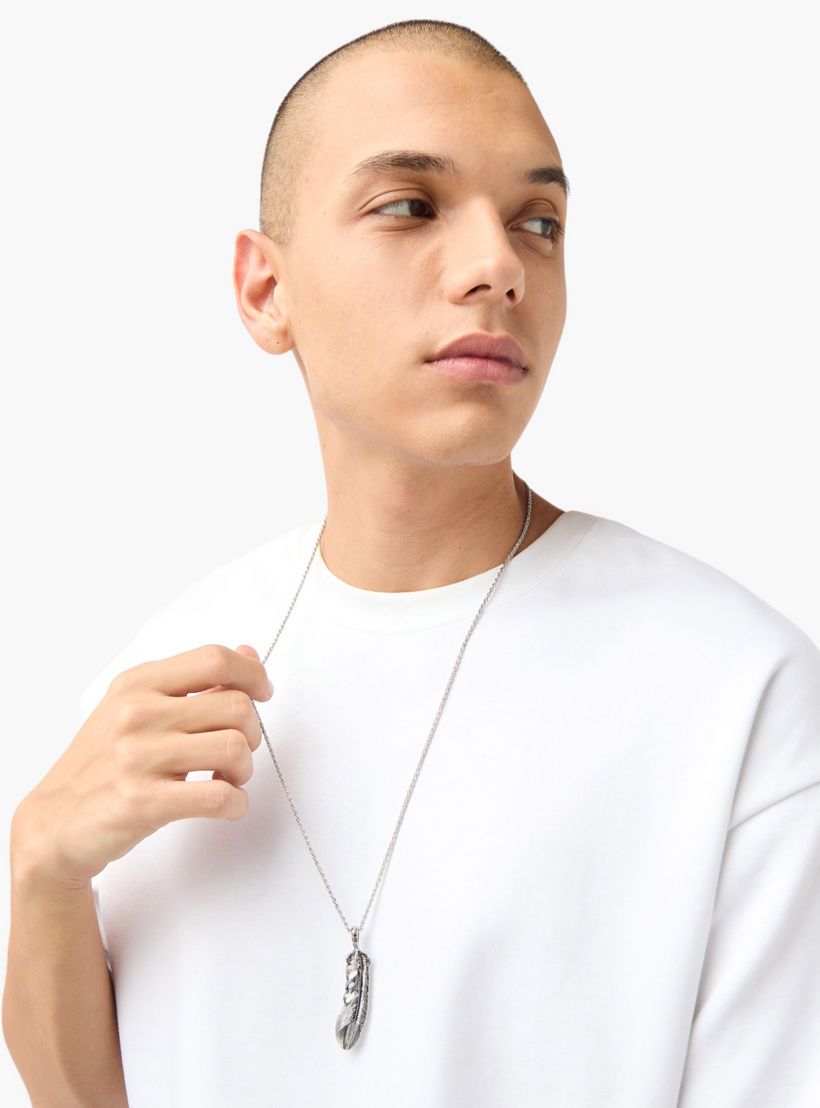 عقد بدلاية ريشة ومشبك إغلاق-men-watchesandjewellery-necklacesandpendants-image-4