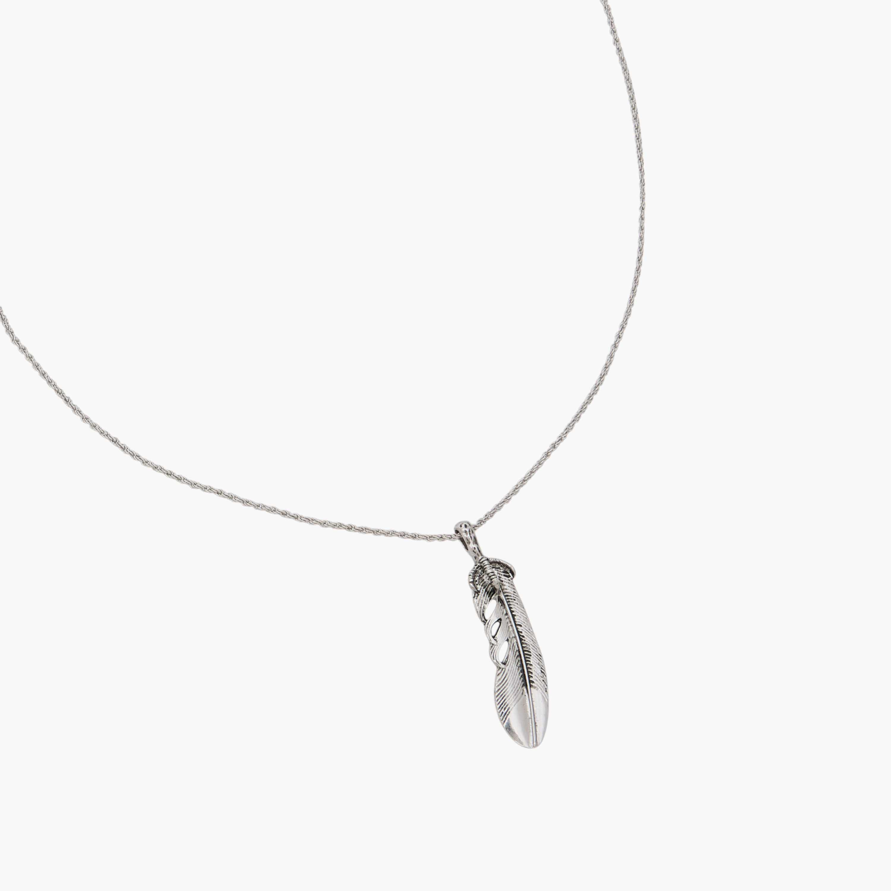 عقد بدلاية ريشة ومشبك إغلاق-men-watchesandjewellery-necklacesandpendants-image-3