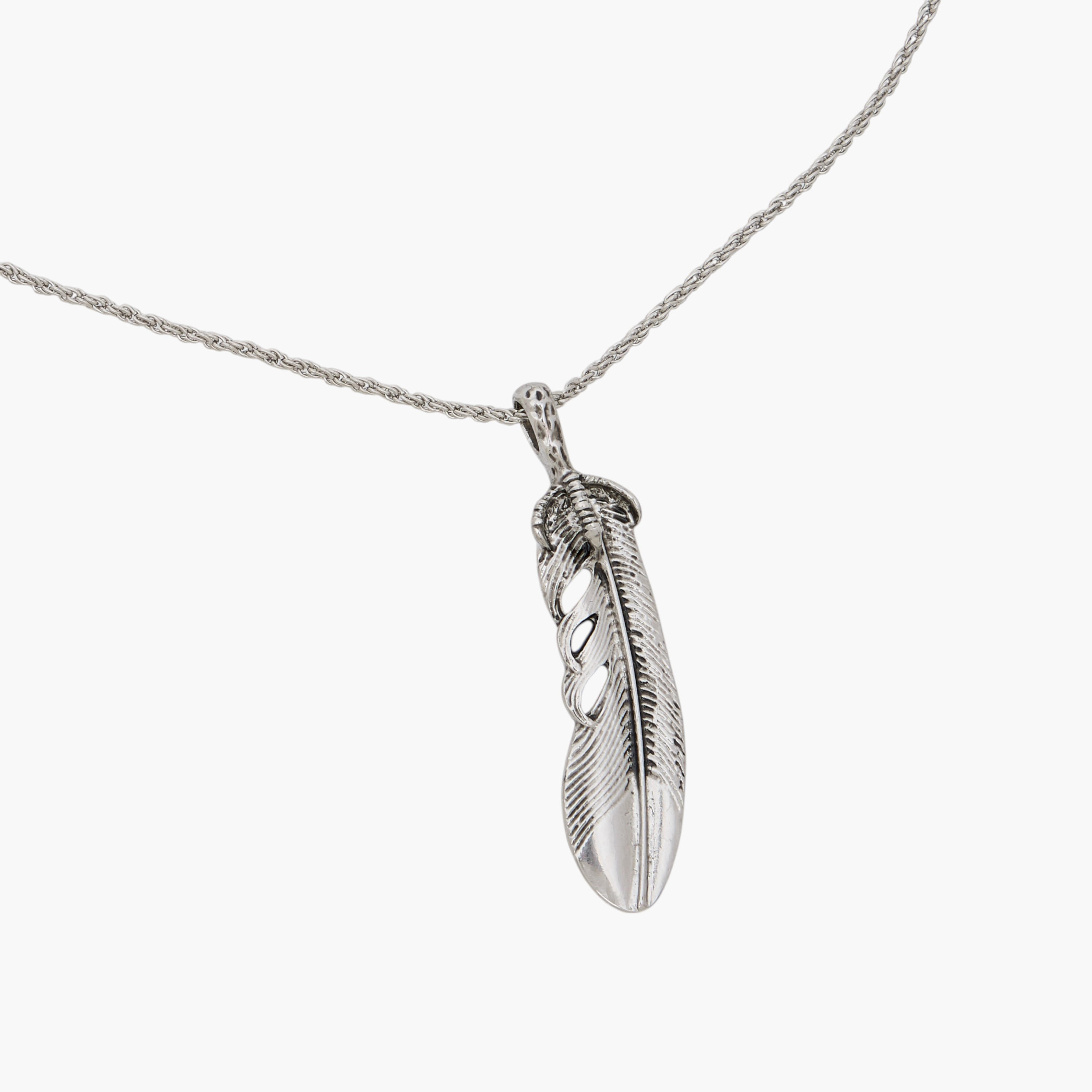 عقد بدلاية ريشة ومشبك إغلاق-men-watchesandjewellery-necklacesandpendants-image-1