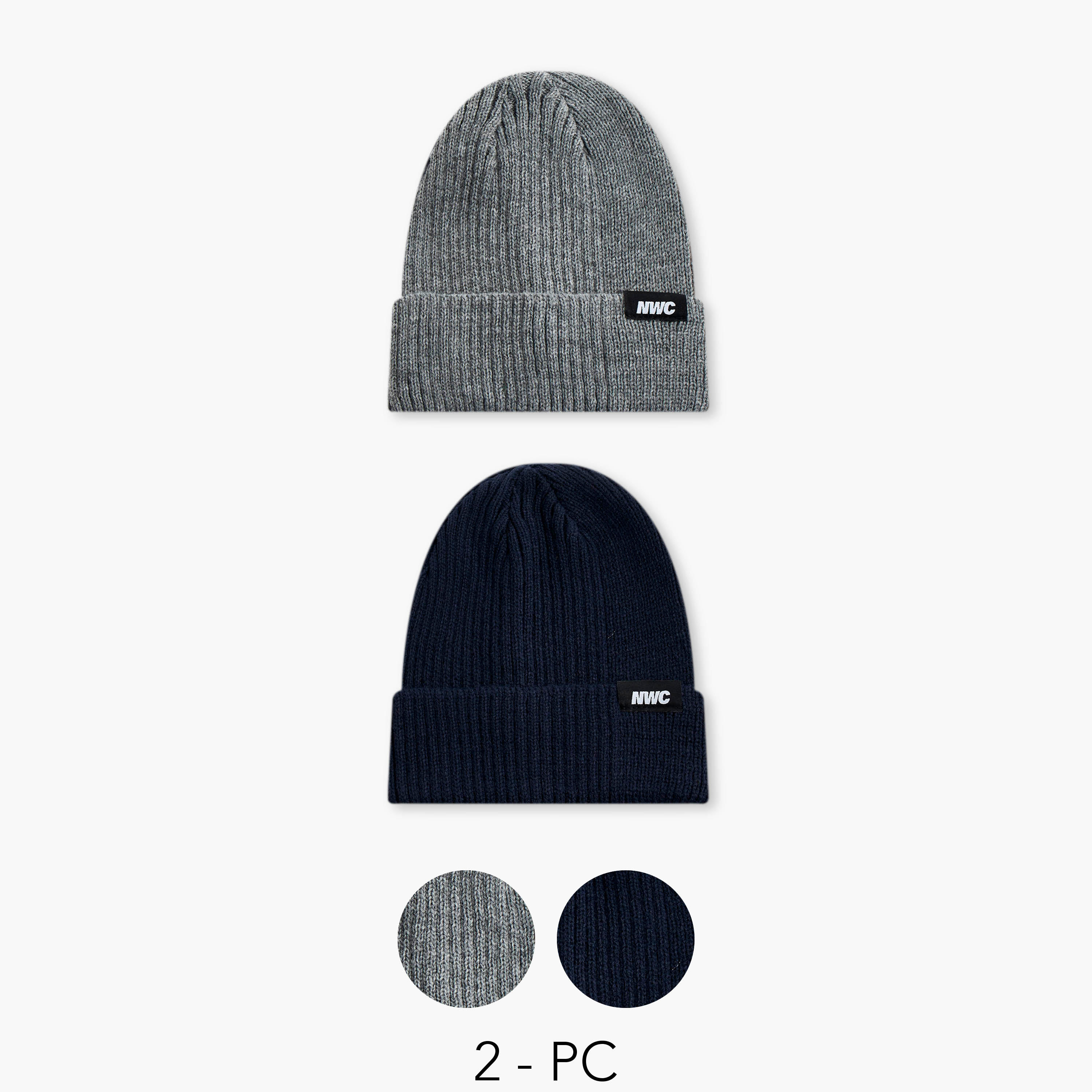 كاب بيني مضلعة للرجال - طقم من 2-men-caps-image-1