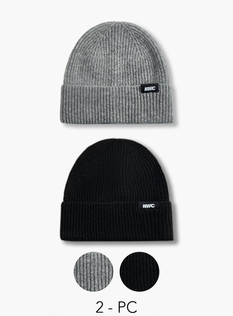 قبعة بيني مضلعة - طقم من قطعتين-men-caps-image-7