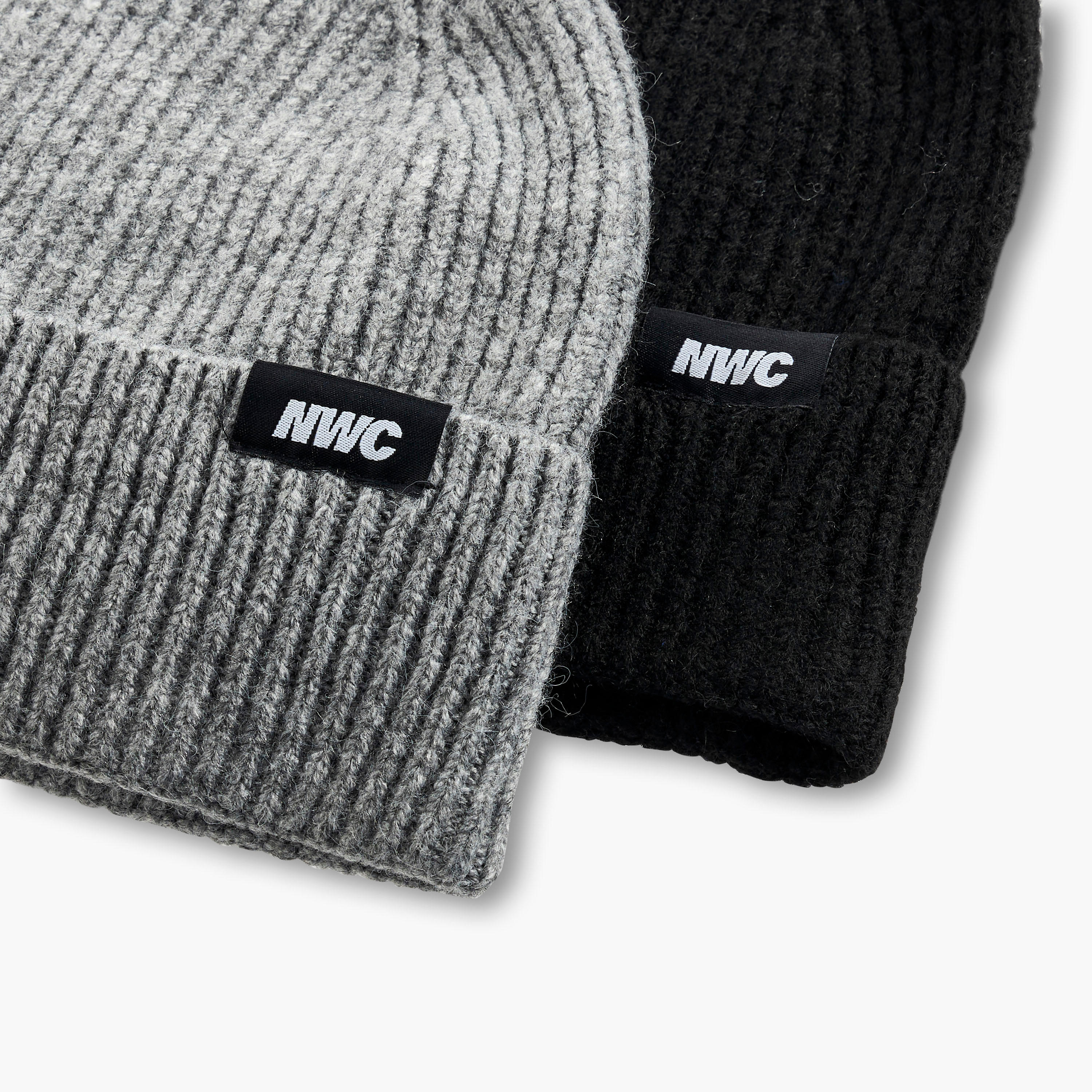 Men Ribbed Beanie Cap - Set of 2-men-caps-image-6