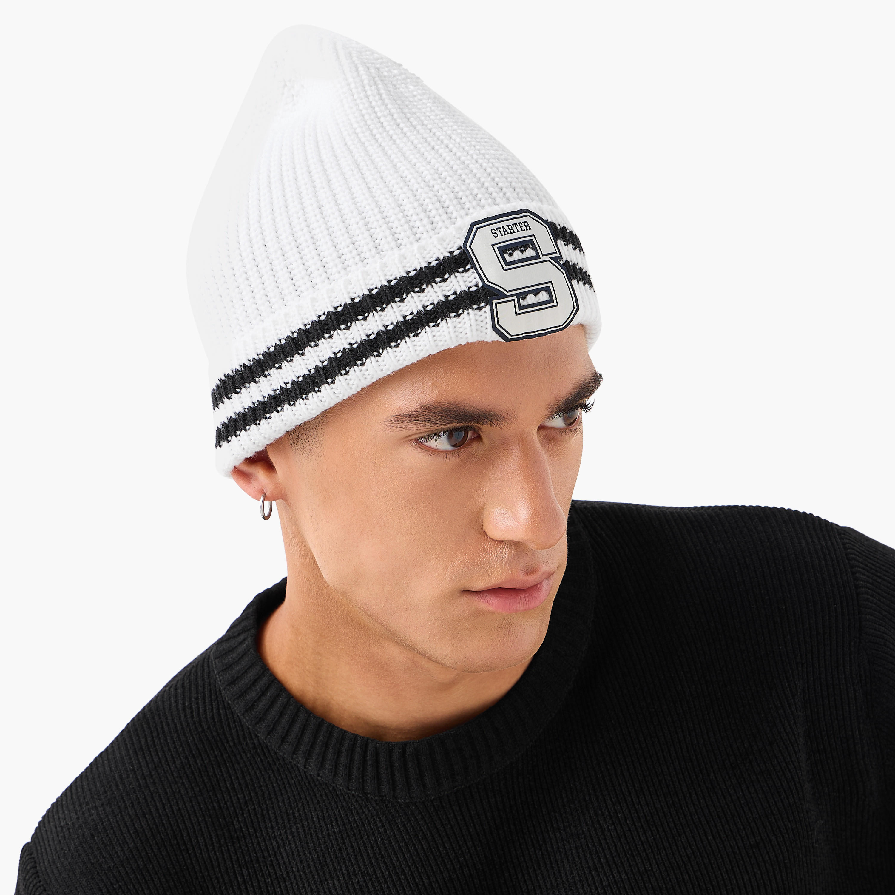 Men Ribbed Beanie Cap - Set of 2-men-caps-image-3