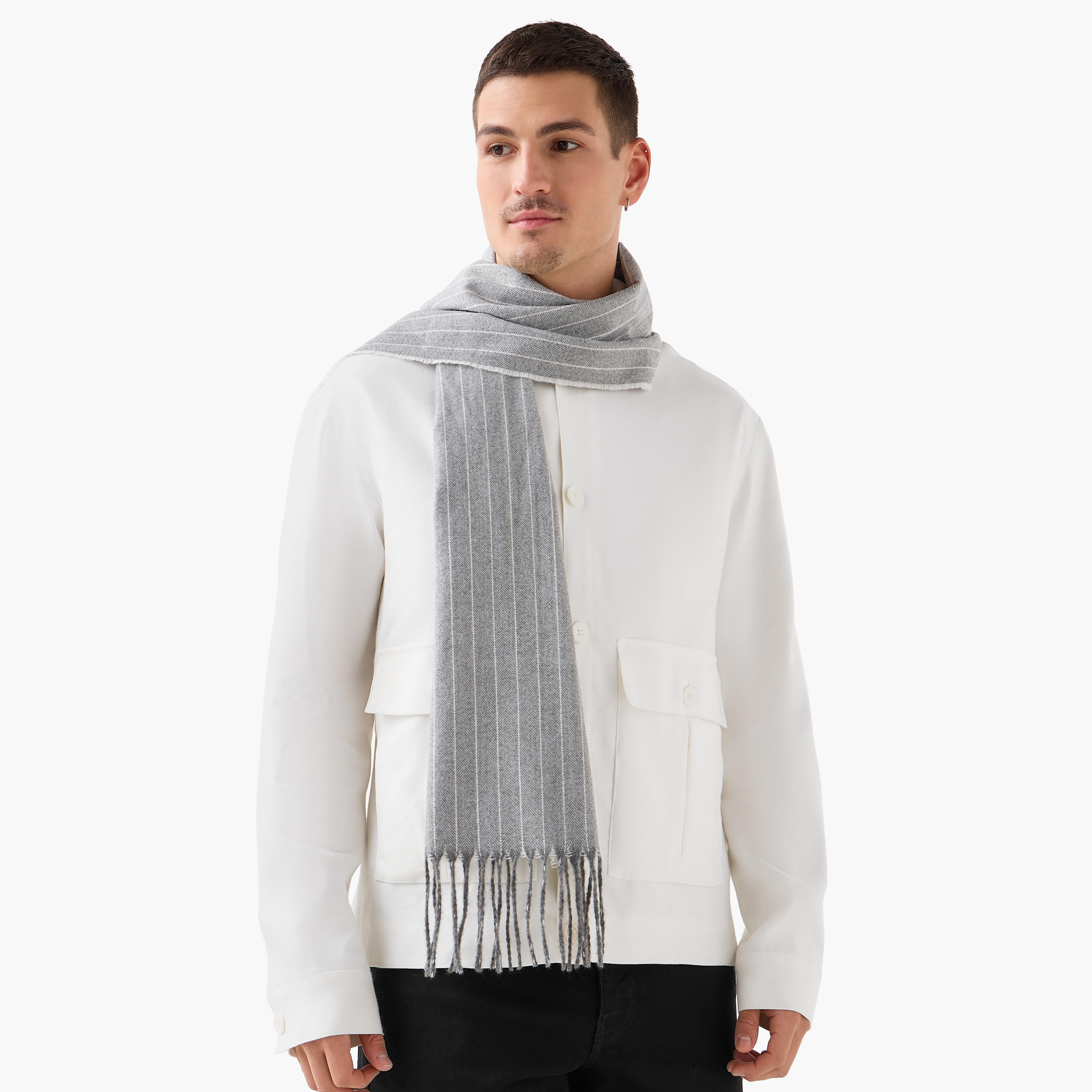 Polyester Striped Scarf-men-scarvesandgloves-image-2