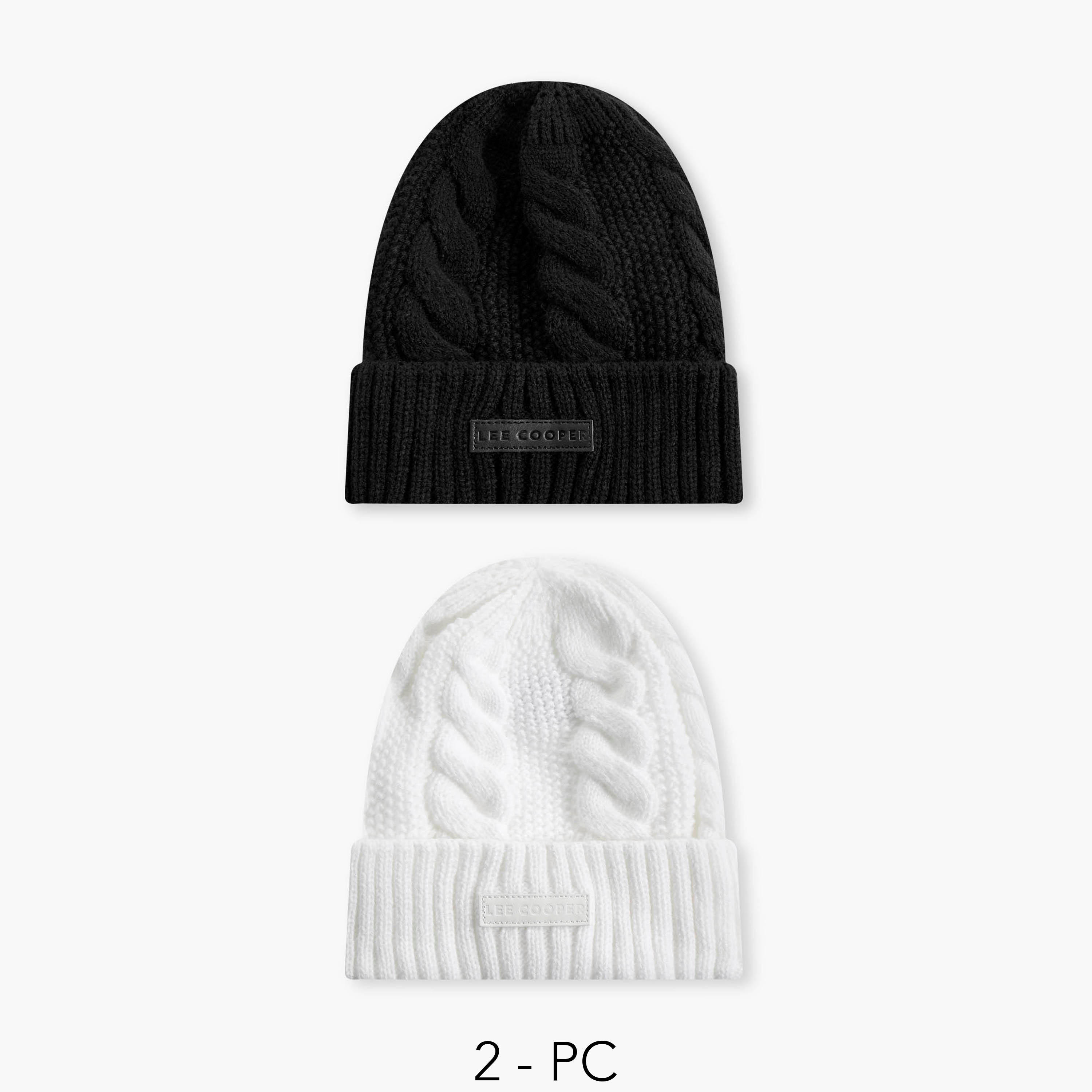 Men Ribbed Beanie Cap - Set of 2-men-caps-image-1