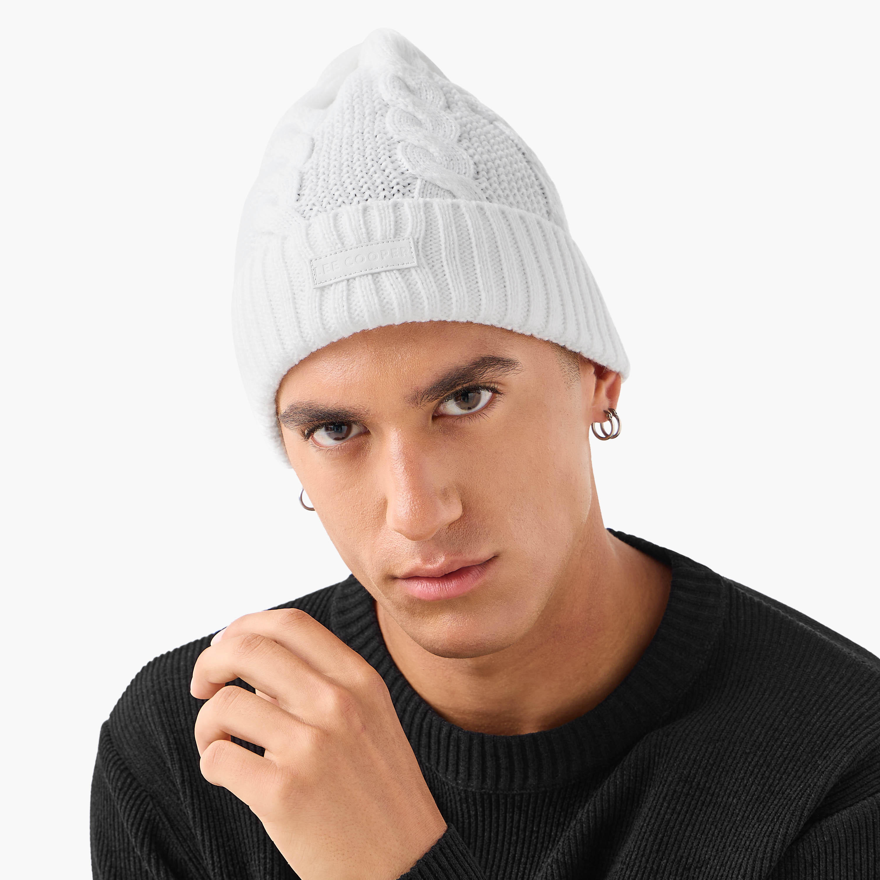Men Ribbed Beanie Cap - Set of 2-men-caps-image-2