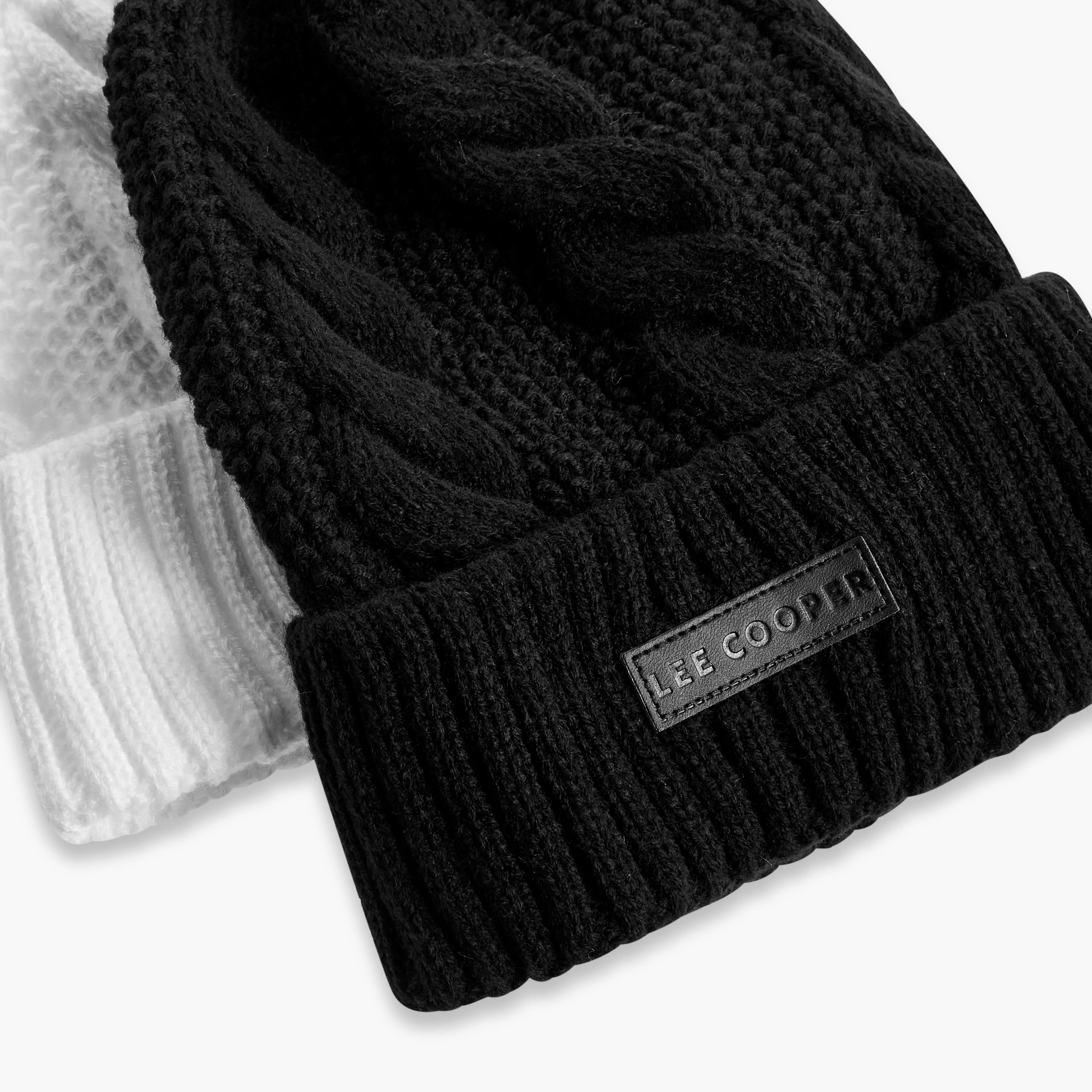 Men Ribbed Beanie Cap - Set of 2-men-caps-image-5