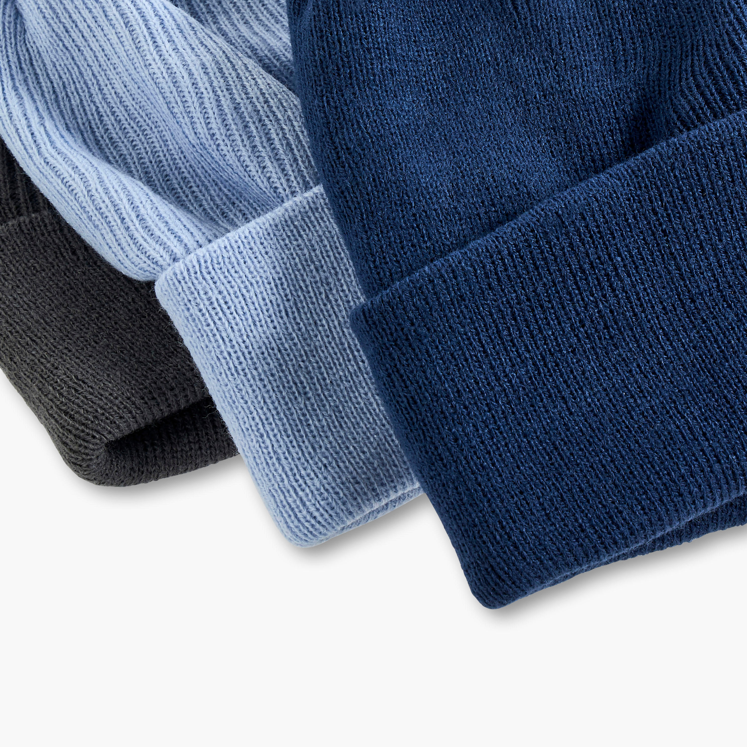 Men Ribbed Beanie Cap - Set of 3-men-caps-image-6