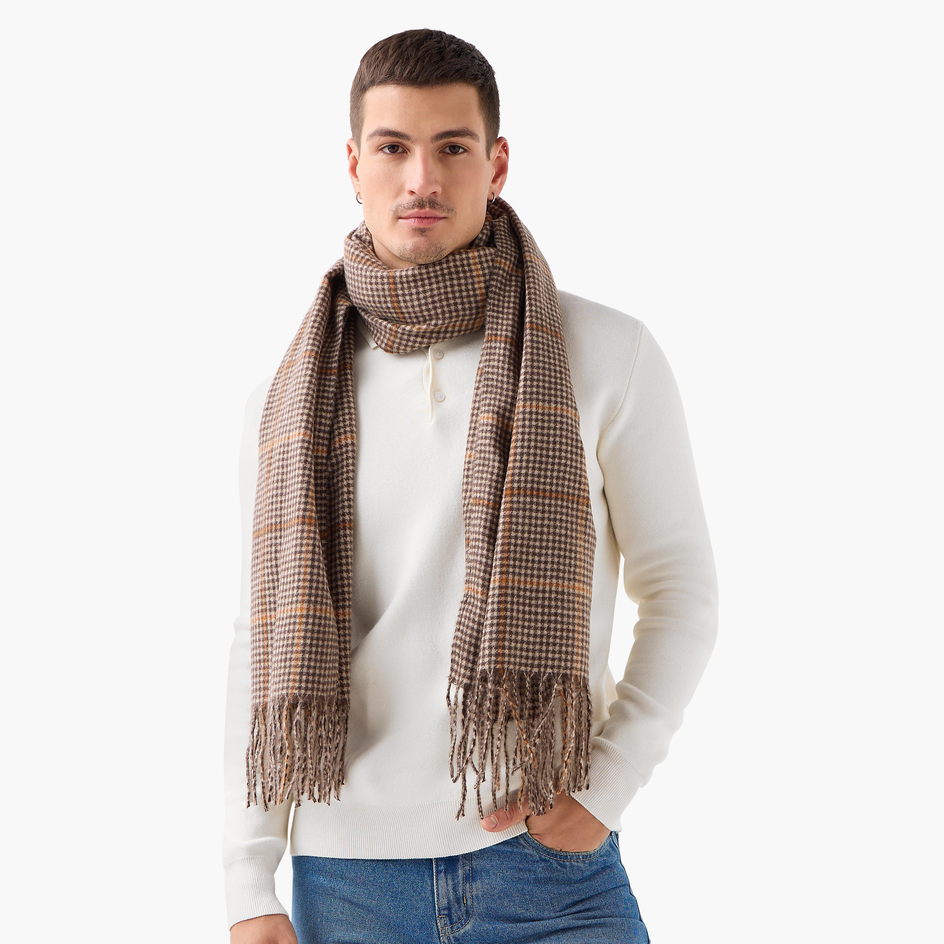 وشاح كاروهات بشرابات-men-scarvesandgloves-image-4
