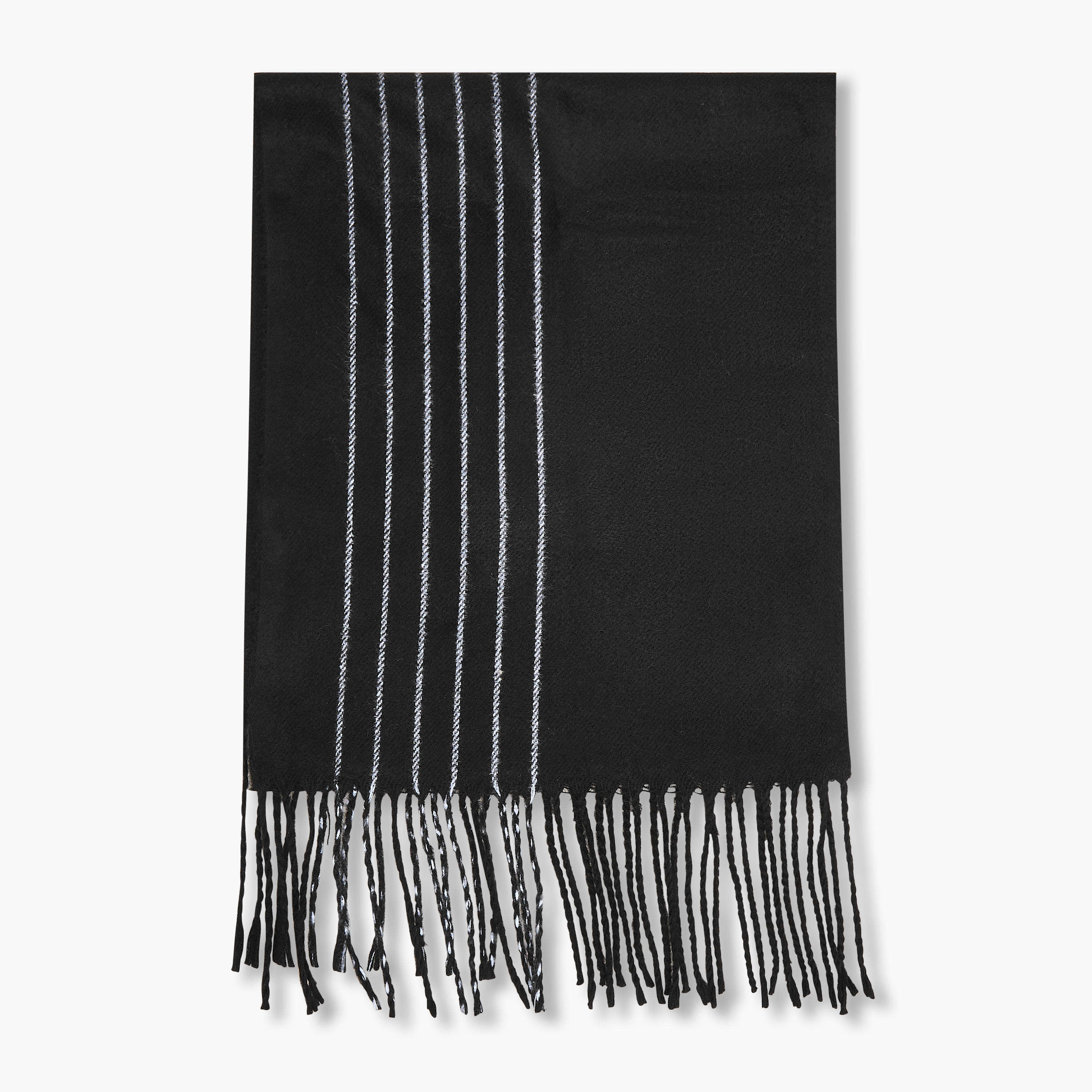 Striped Fringe Detail Scarf-men-scarvesandgloves-image-3