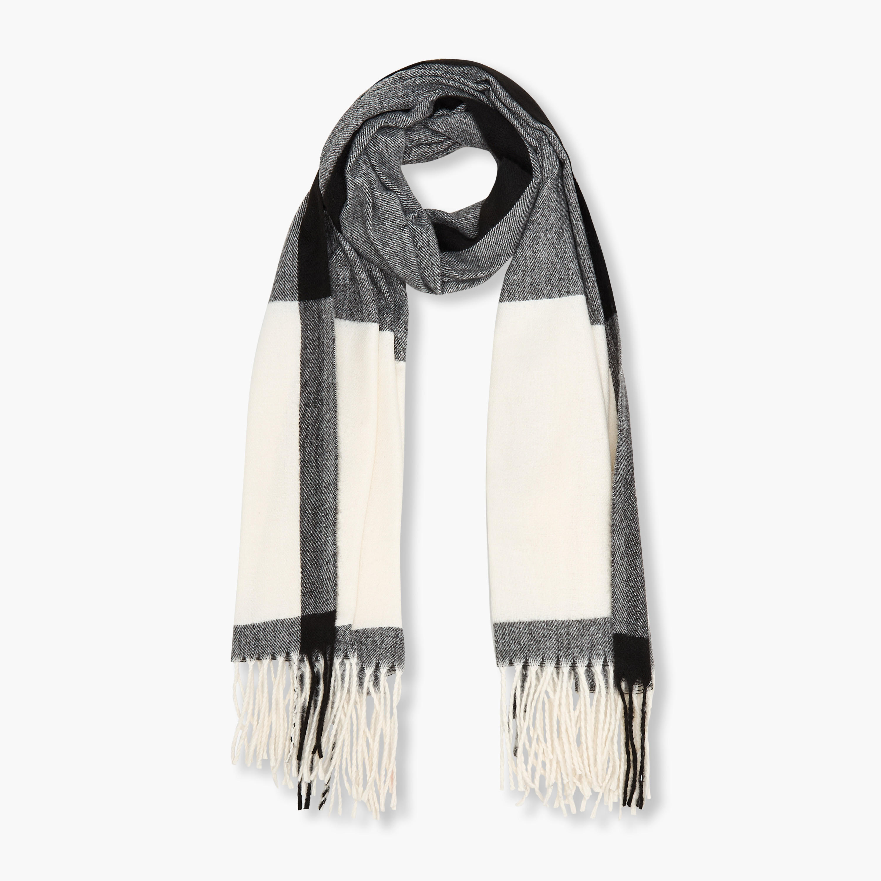 وشاح بقوالب ملونة وتفاصيل شراشيب-men-scarvesandgloves-image-5