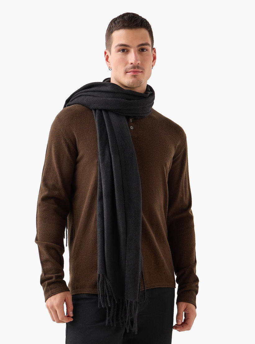 Fringe Detail Scarf-men-scarvesandgloves-image-2