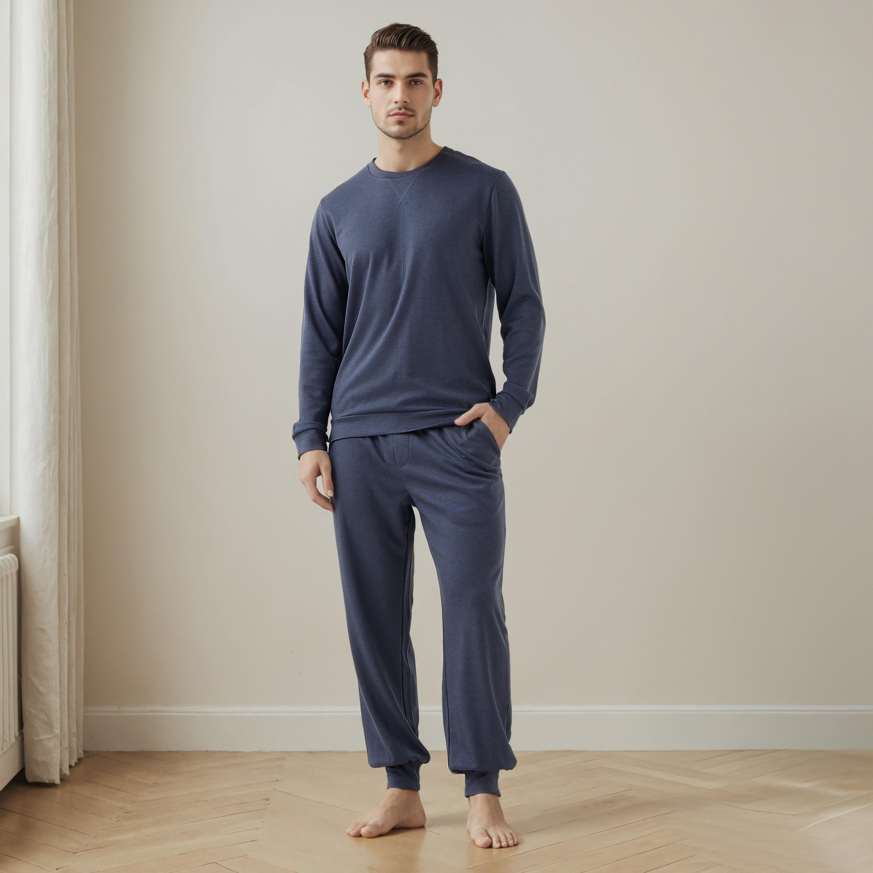 Textured Pyjama Set-men-clothing-nightwear-sets-image-1