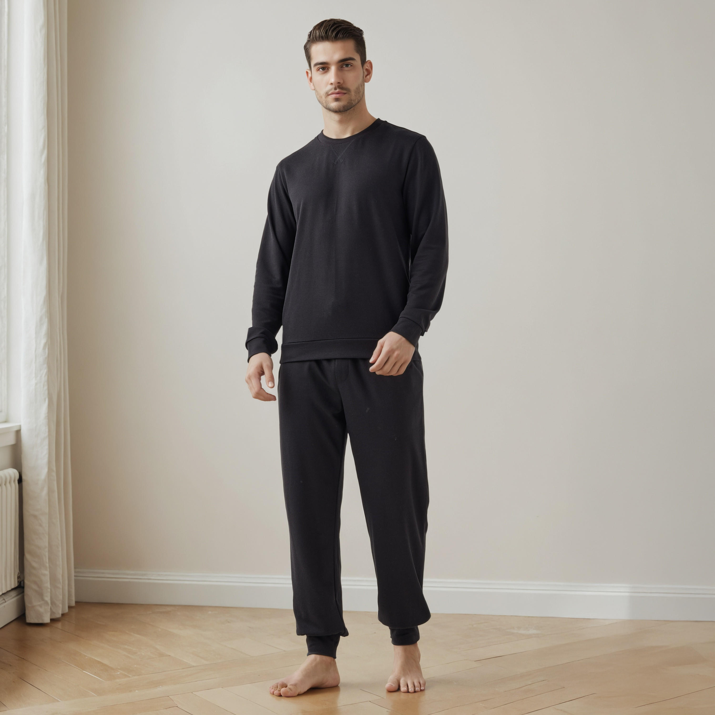 طقم بيجاما بارز الملمس-men-clothing-nightwear-sets-image-6