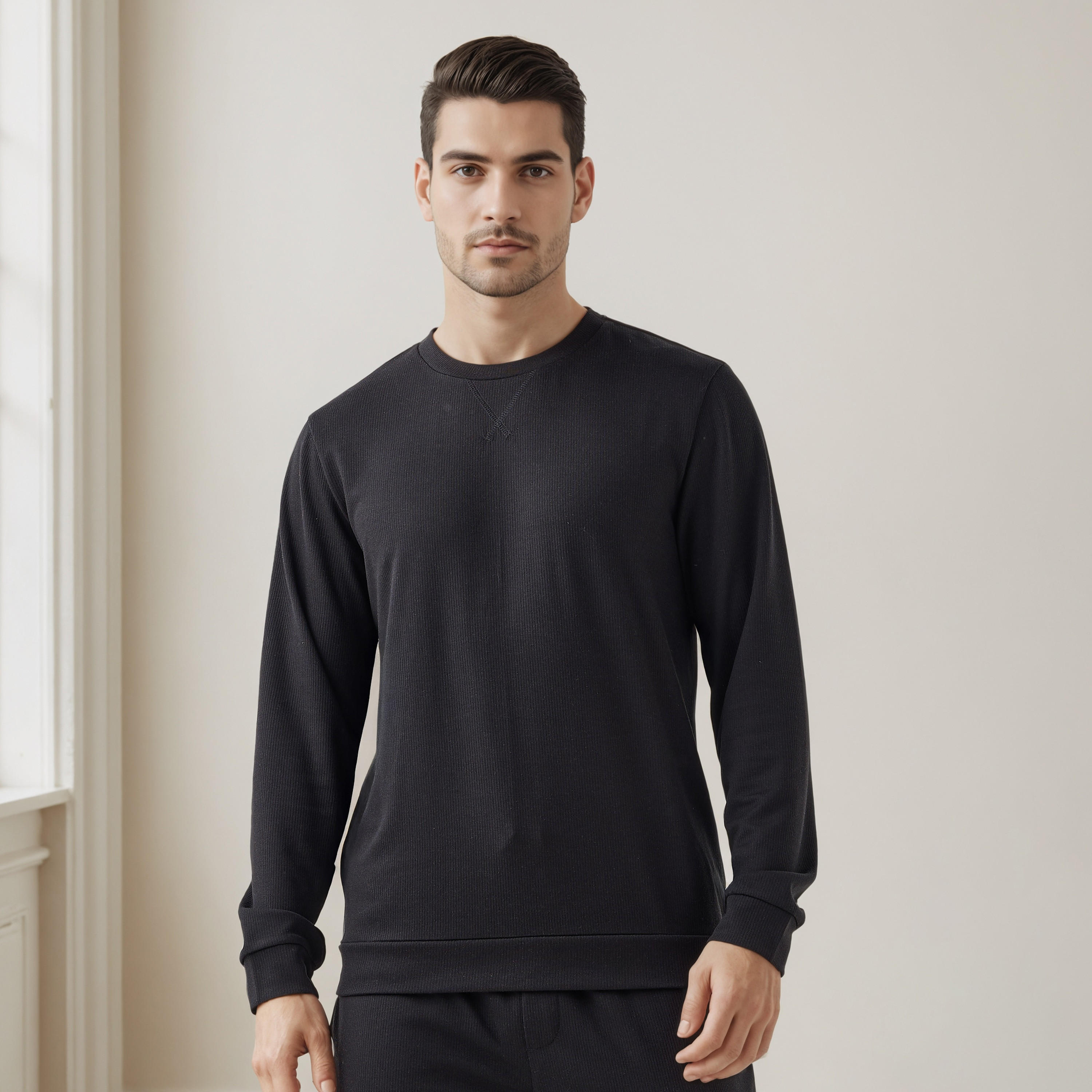طقم بيجاما بارز الملمس-men-clothing-nightwear-sets-image-5