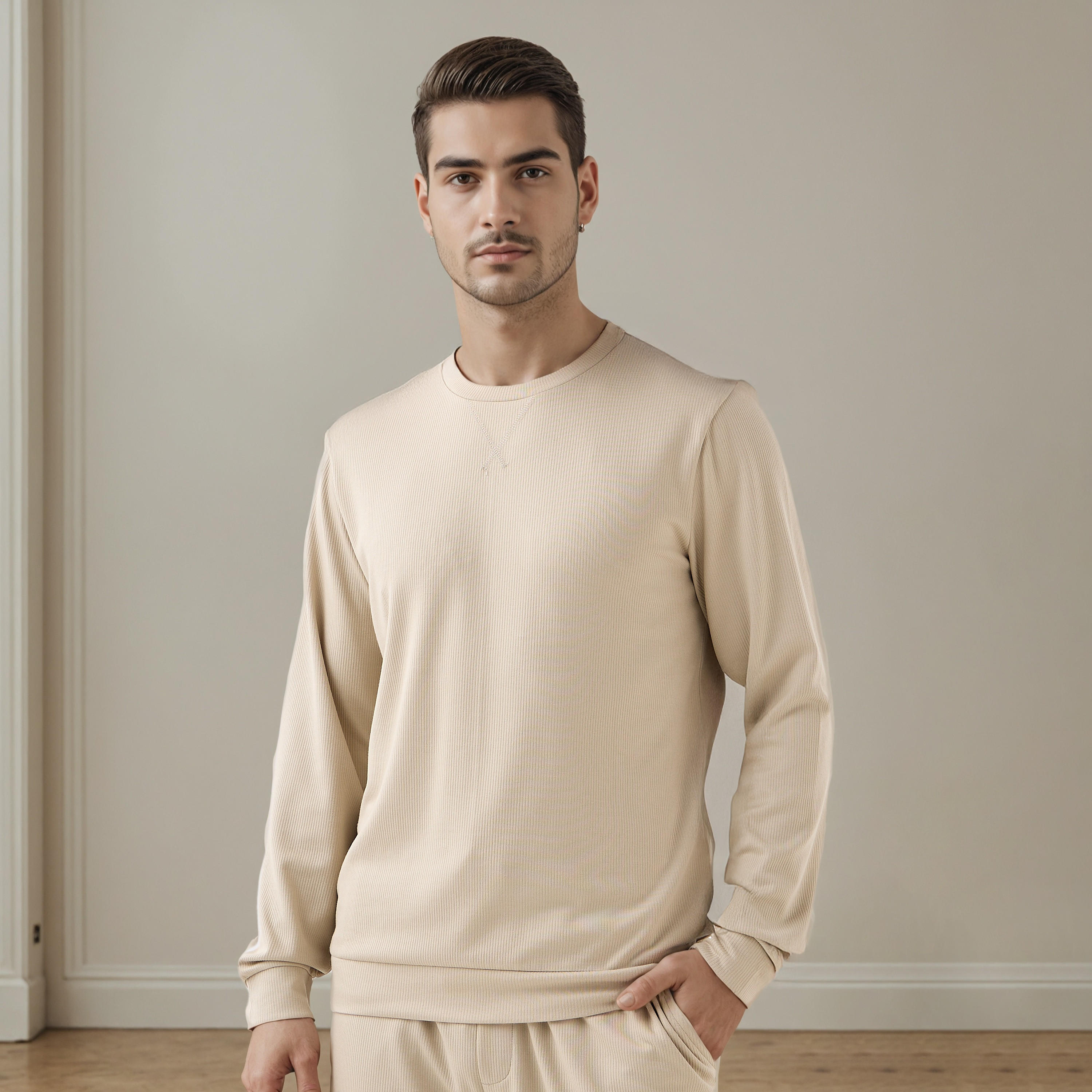 طقم بيجاما بارز الملمس-men-clothing-nightwear-sets-image-5