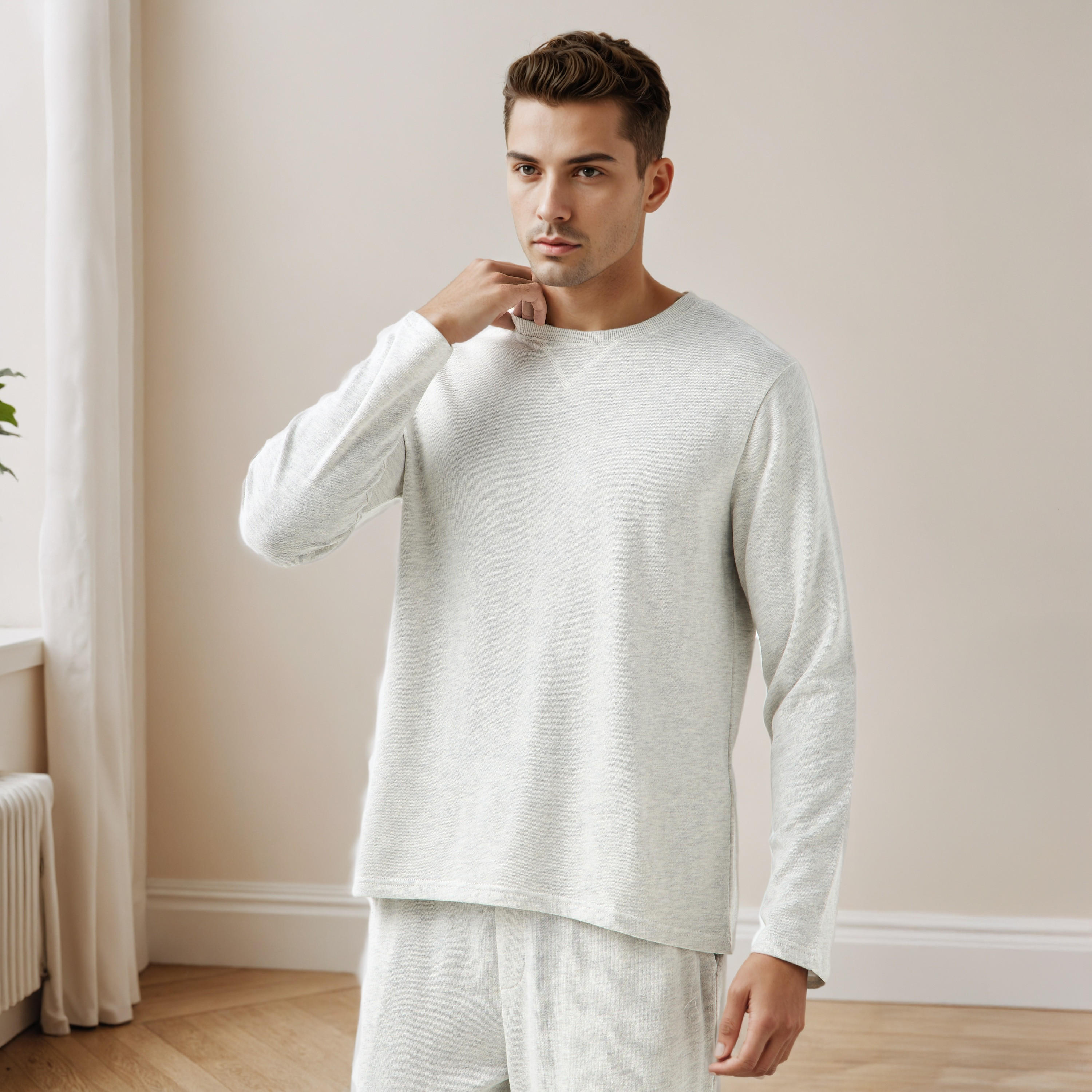 Drawstring Closure Pyjama Set-men-clothing-nightwear-sets-image-2
