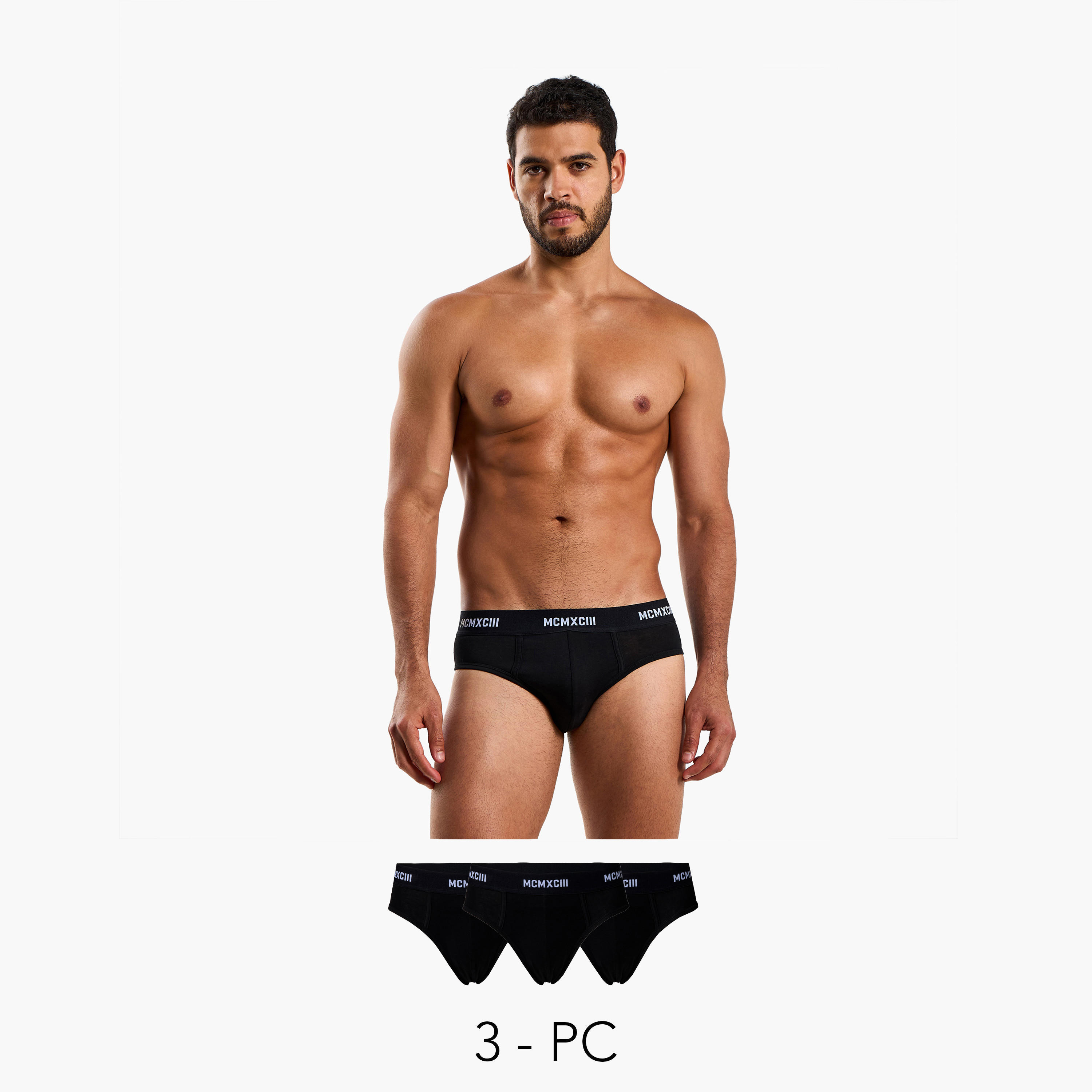 سراويل بخصر مطاطي وطبعات للرجال - طقم من 3-men-clothing-innerwear-underwear-image-1