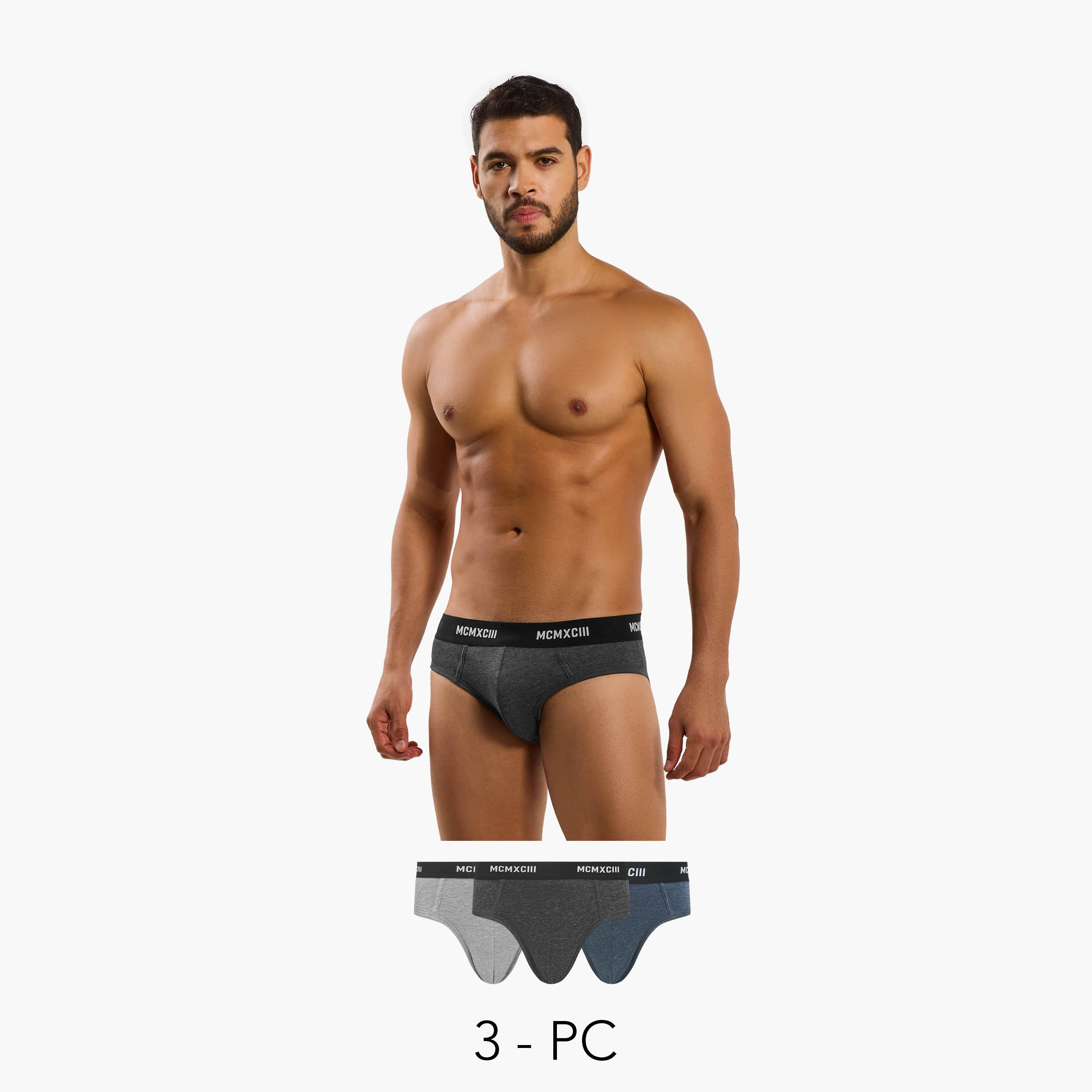 سراويل داخلية قطن سادة للرجال - 3 قطع-men-clothing-innerwear-underwear-image-9