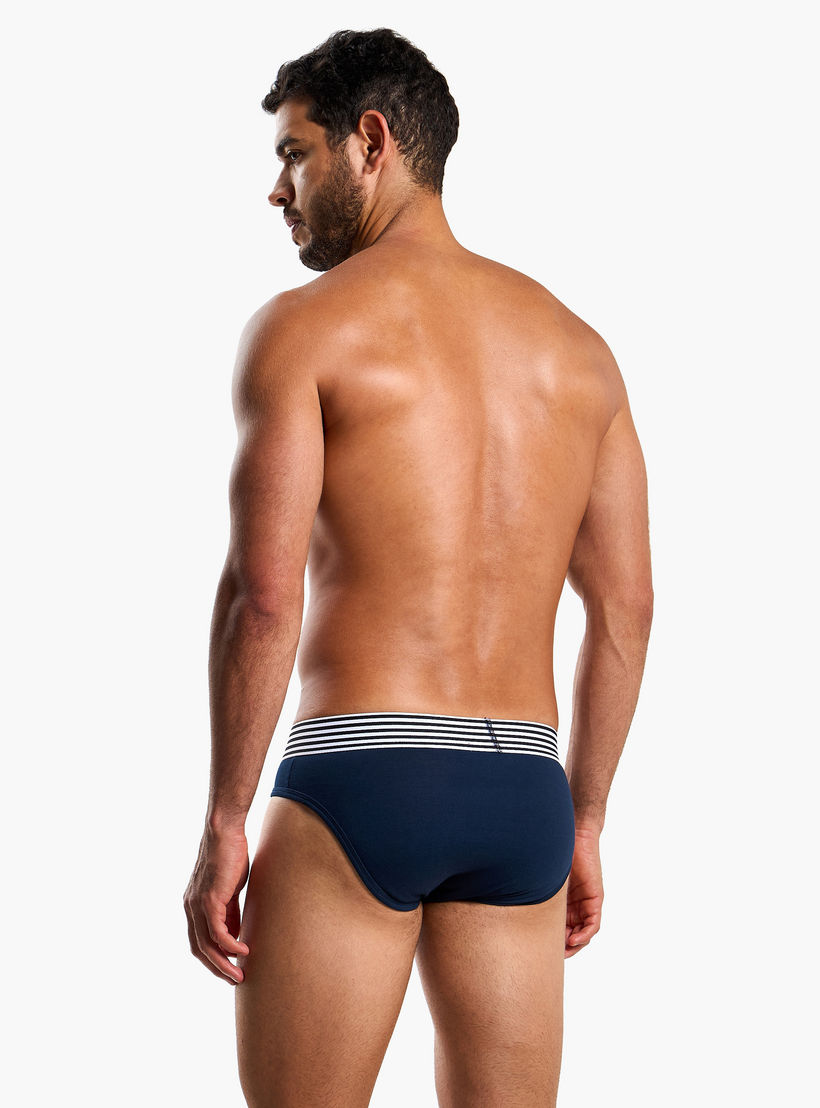 سراويل قطن داخلية مقلمة بخصر مطاطي للرجال - طقم من 3-men-clothing-innerwear-underwear-image-5