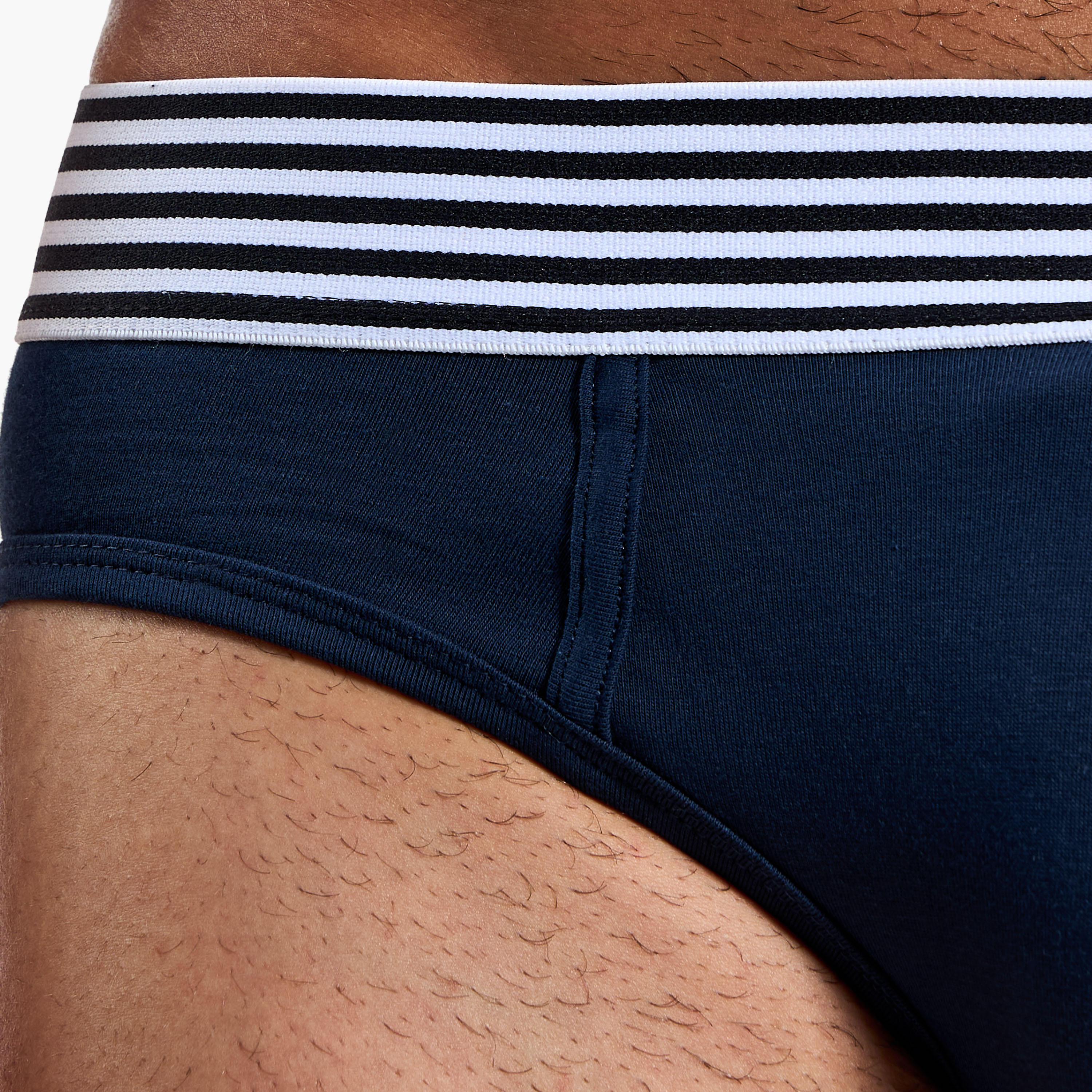 سراويل قطن داخلية مقلمة بخصر مطاطي للرجال - طقم من 3-men-clothing-innerwear-underwear-image-6