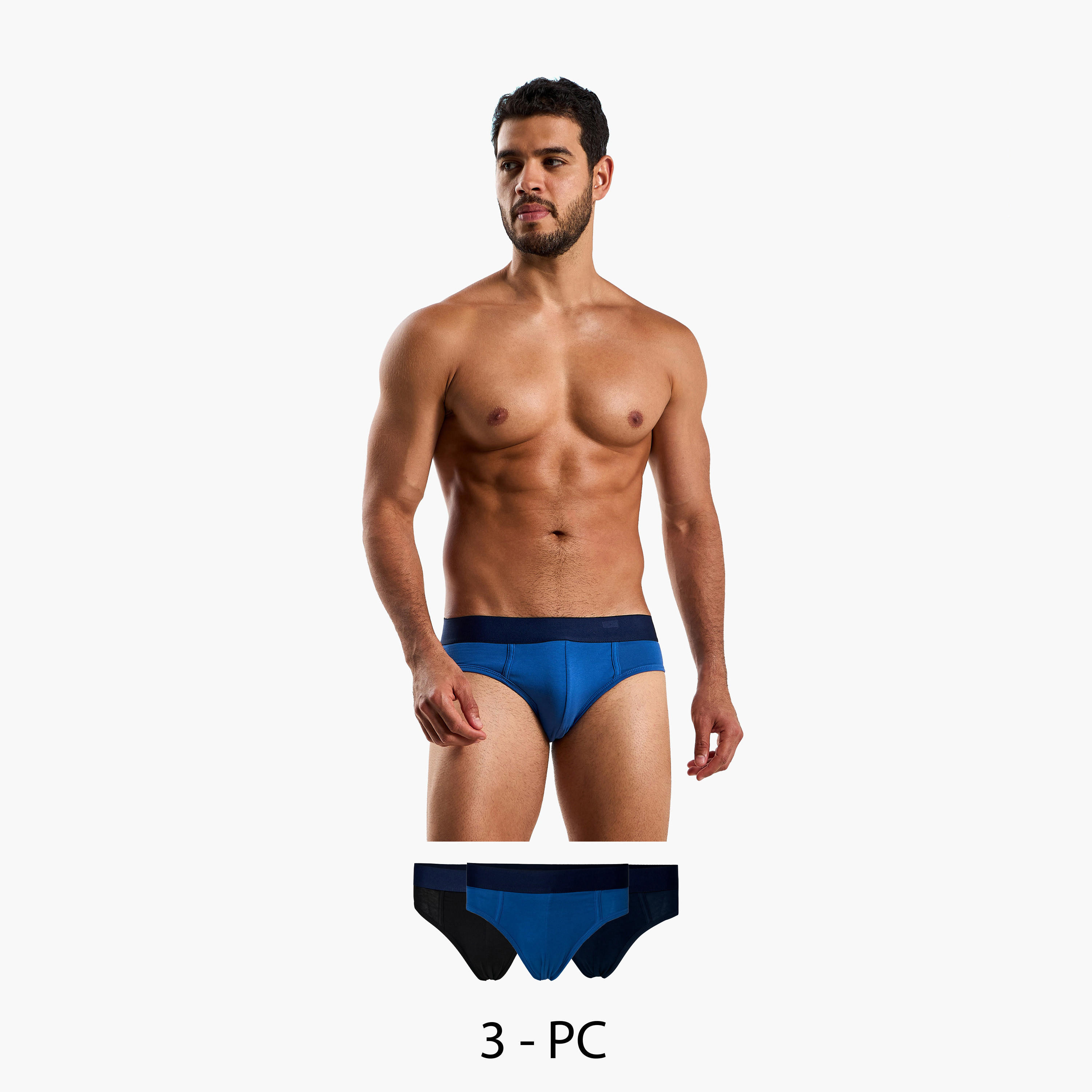 سراويل قطن رجالية - طقم من 3-men-clothing-innerwear-underwear-image-1