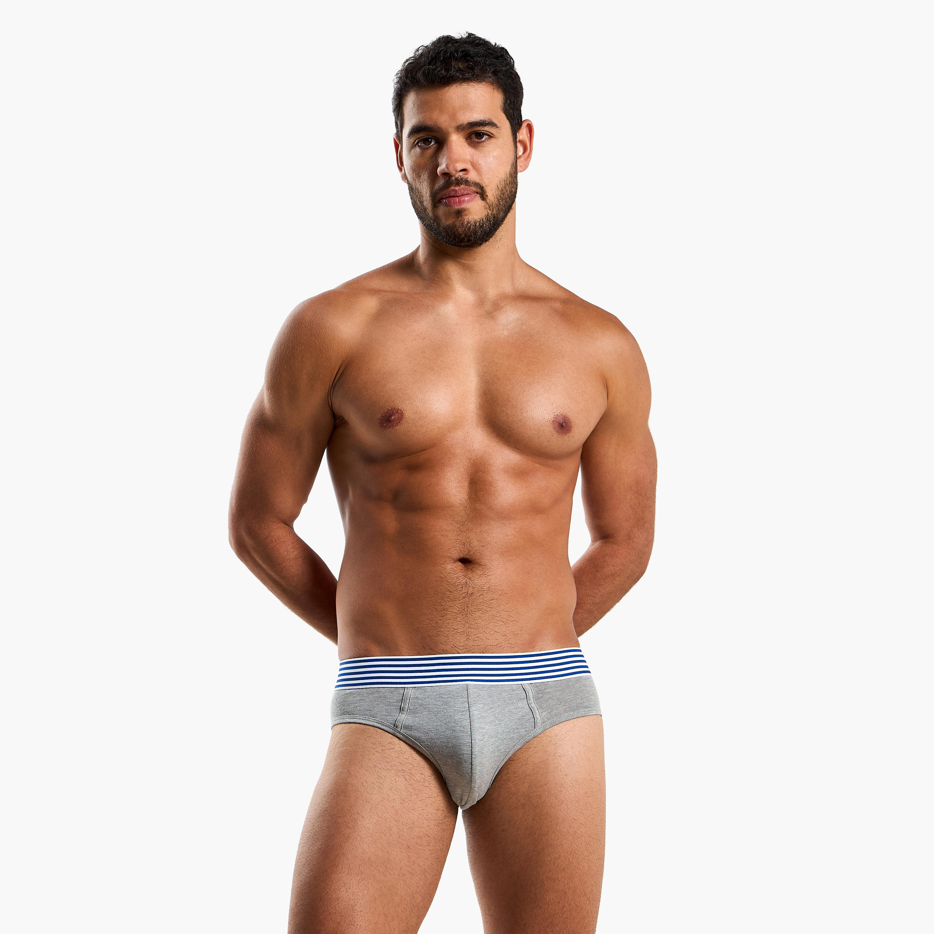 Men Striped Waistband Cotton Briefs - Pack of 3-men-clothing-innerwear-underwear-image-3