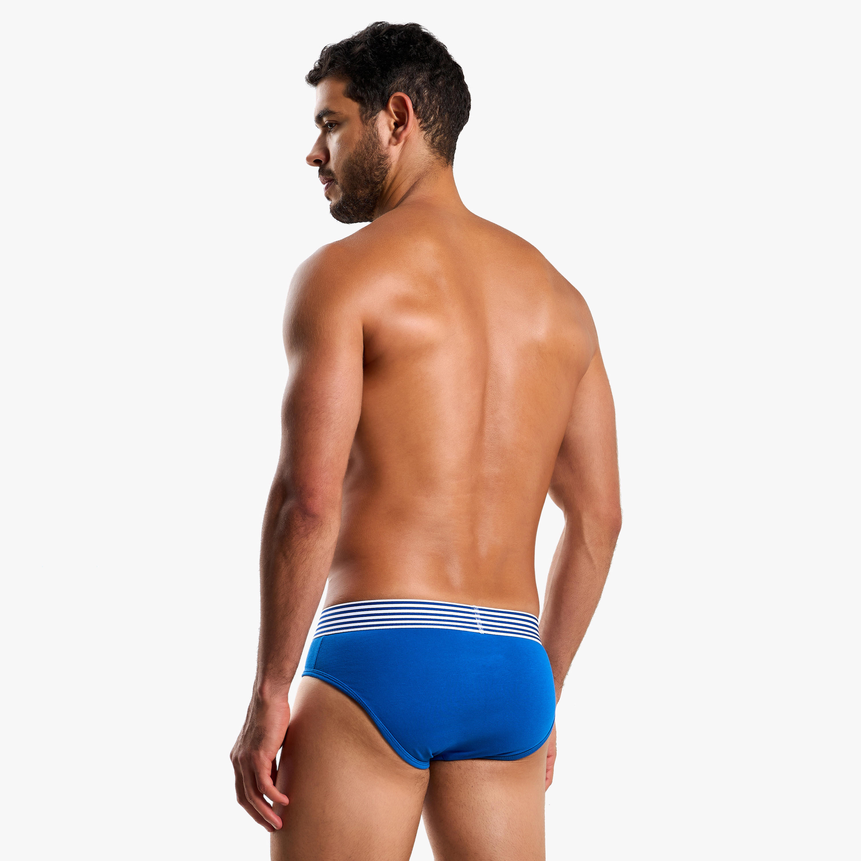 سراويل داخلية قطنية مقلمة بخصر مطاطي للرجال - طقم من 3-men-clothing-innerwear-underwear-image-4