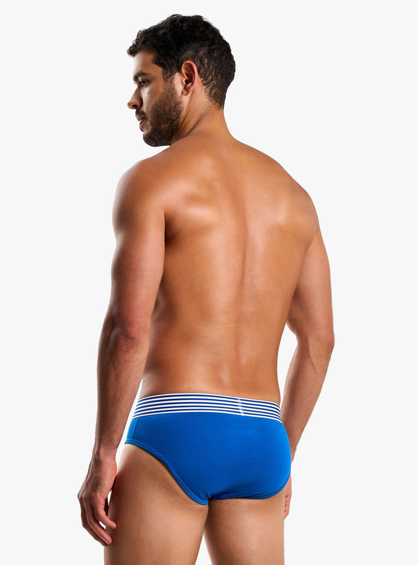 Men Striped Waistband Cotton Briefs - Pack of 3-men-clothing-innerwear-underwear-image-4