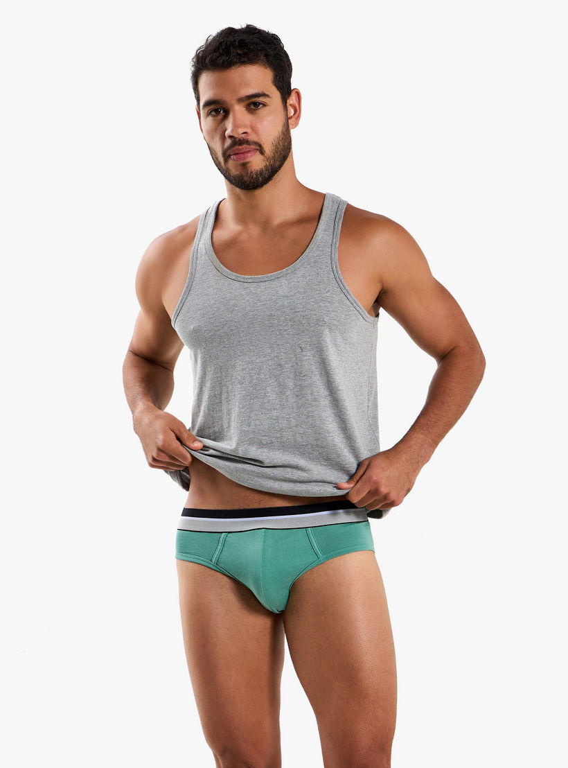 سراويل داخلية قطنية بخصر مطاطي بلون مغاير للرجال - طقم من 3-men-clothing-innerwear-underwear-image-4