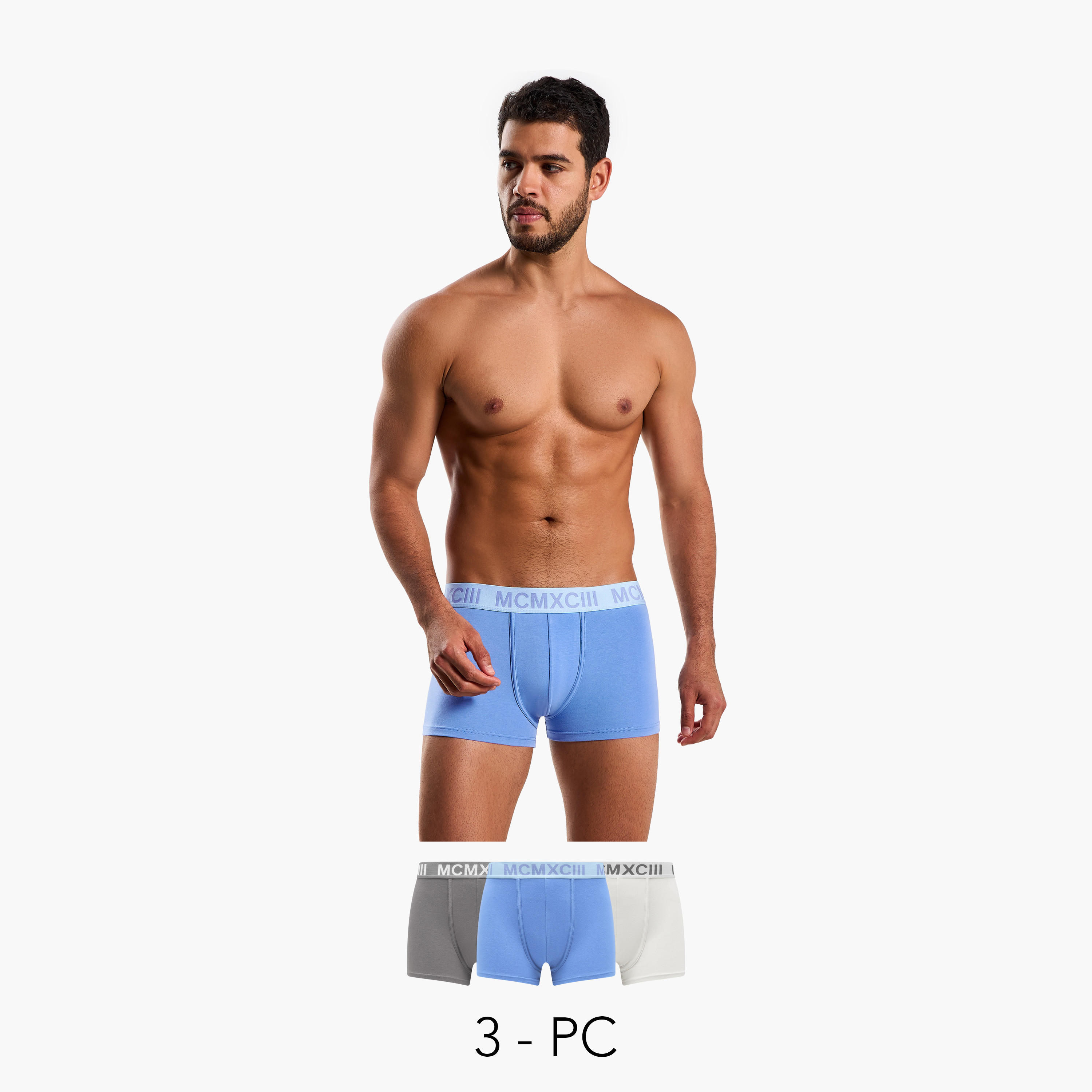 سراويل داخلية هيبستر بخصر مطاطي وطبعات للرجال - عبوة 3 قطع-men-clothing-innerwear-underwear-image-1